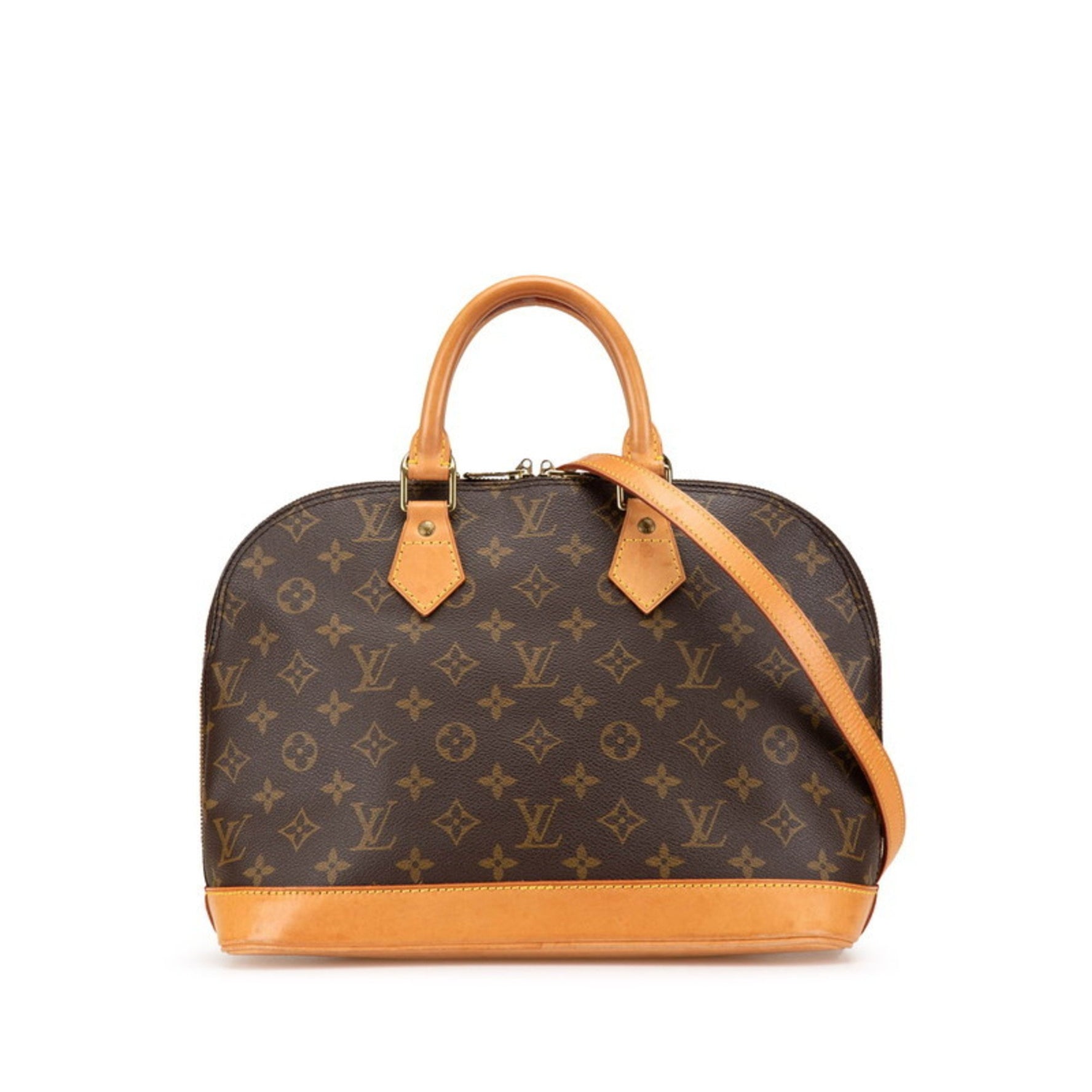 Louis Vuitton Monogram Alma PM Handbag Shoulder Bag PVC Leather