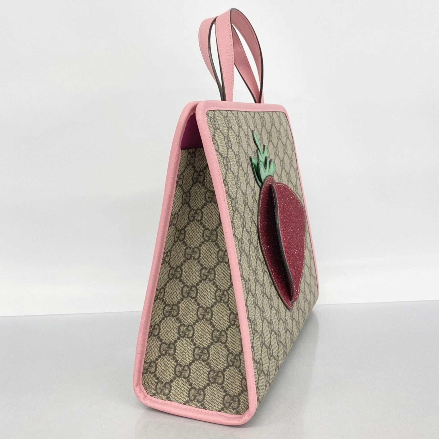 Gucci GG Supreme handbag brown pink women's