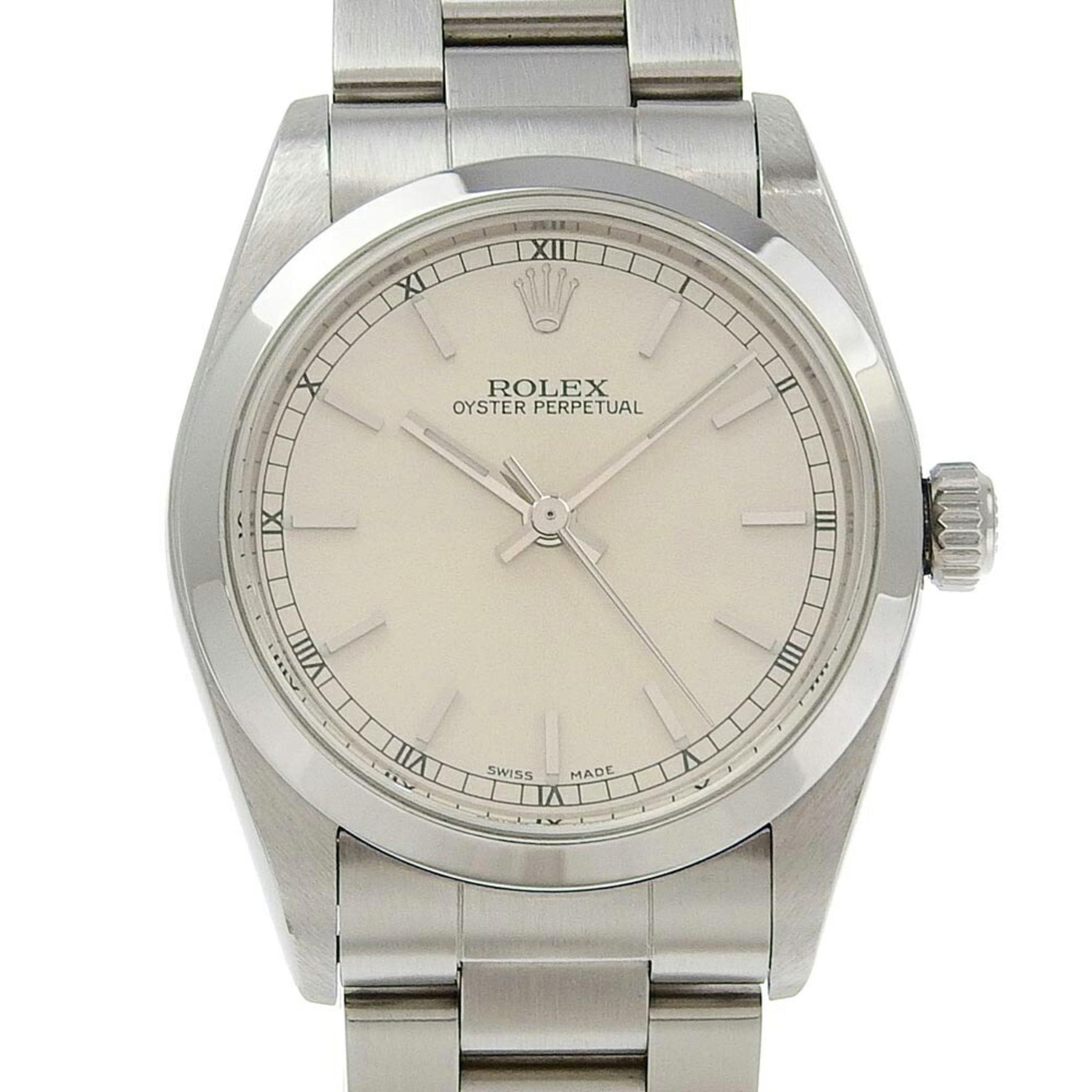 Rolex ROLEX Oyster Perpetual Watch cal.2230 Stainless Steel Automatic Silver Dial Boys