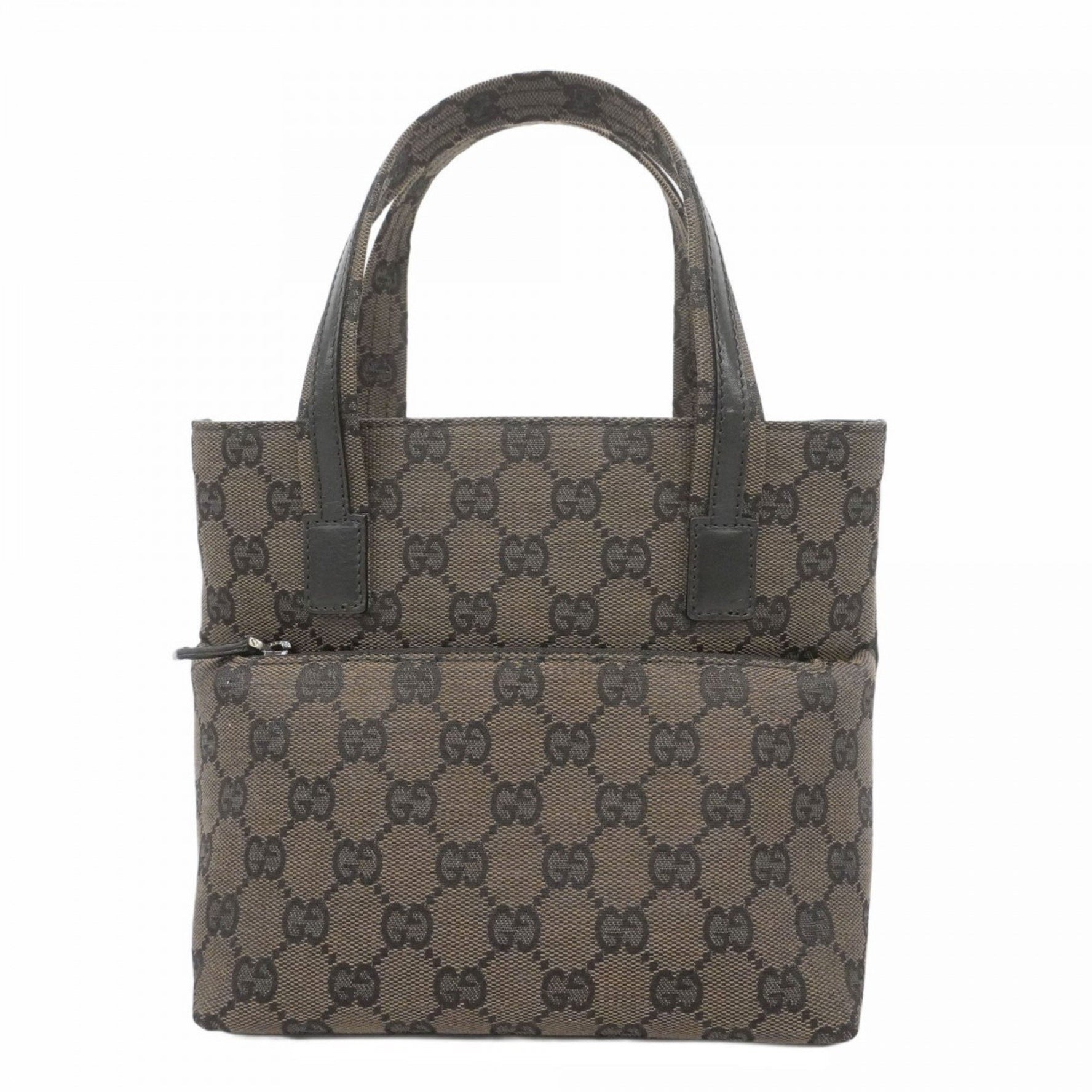 Gucci GG Canvas Handbag 002 1079 Brown Black