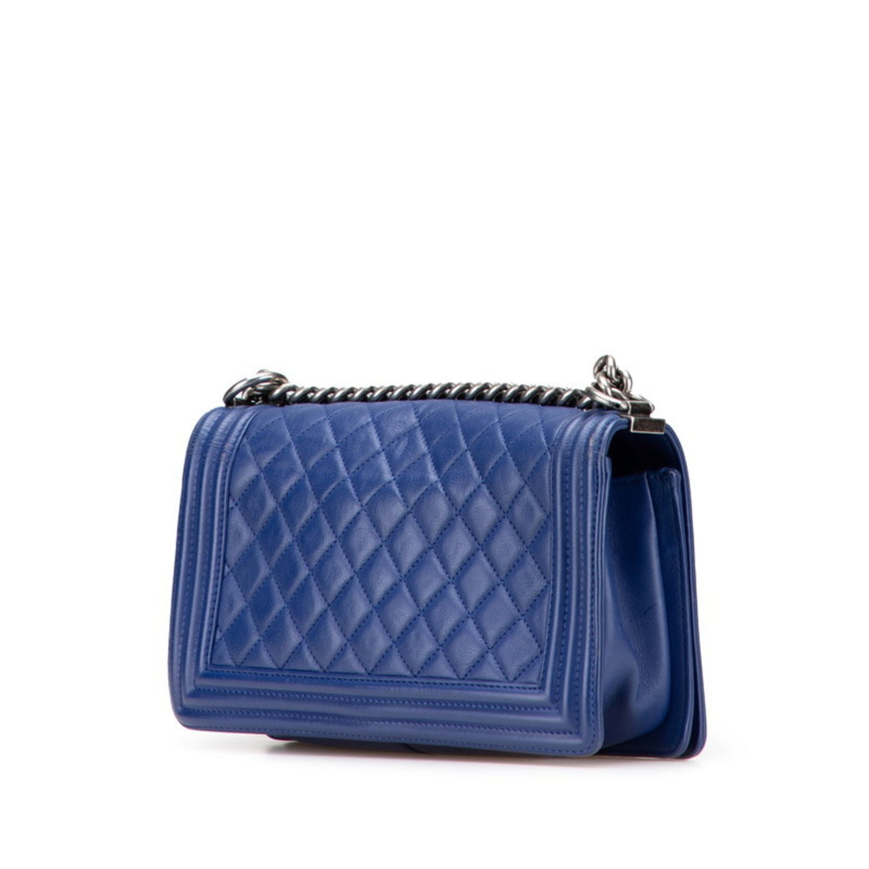 CHANEL Boy Coco Mark Chain Shoulder Bag Handbag Lambskin