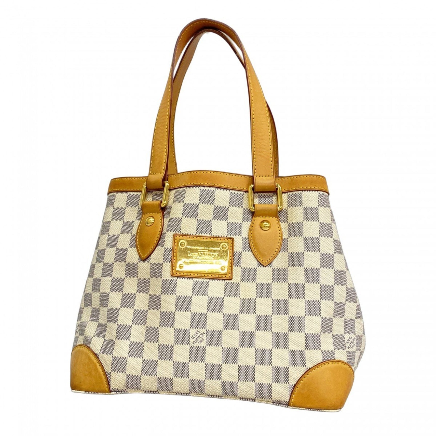 Louis Vuitton Damier Azur Hampstead PM Tote Bag N51207 White Women's