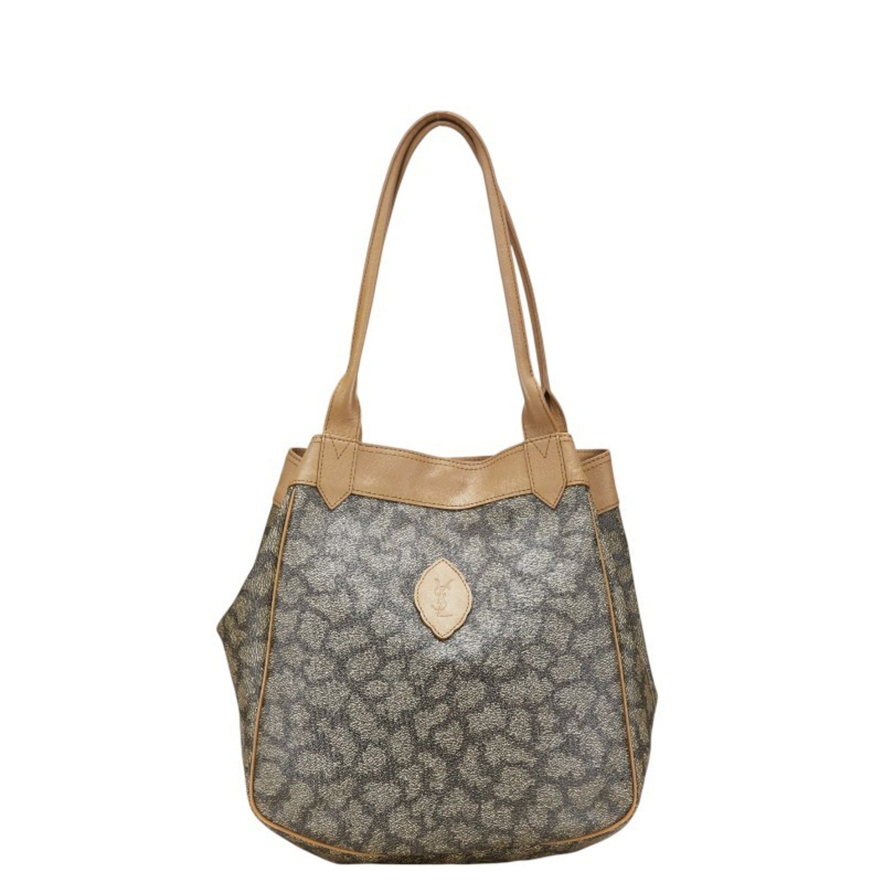 Saint Laurent YSL Logo Zebra Tote Bag, Leather, One-Shoulder SAINT LAURENT