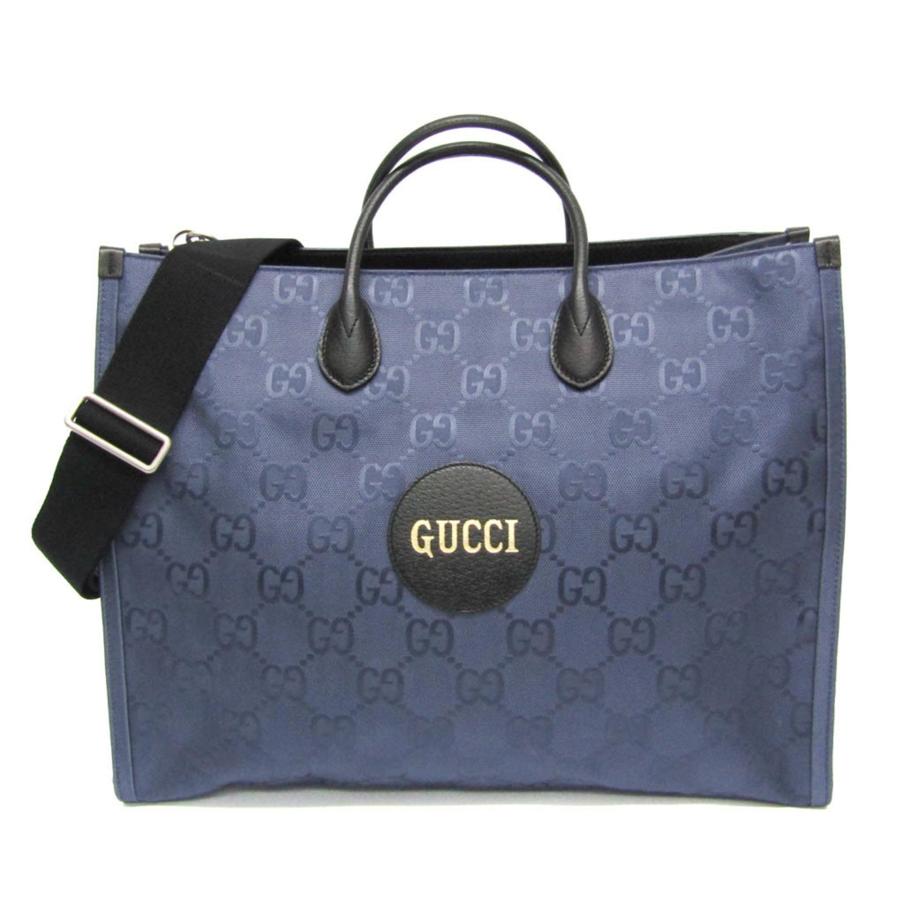 Gucci OFF THE GRID Men's Nylon,Leather Handbag,Shoulder Bag Black,Navy