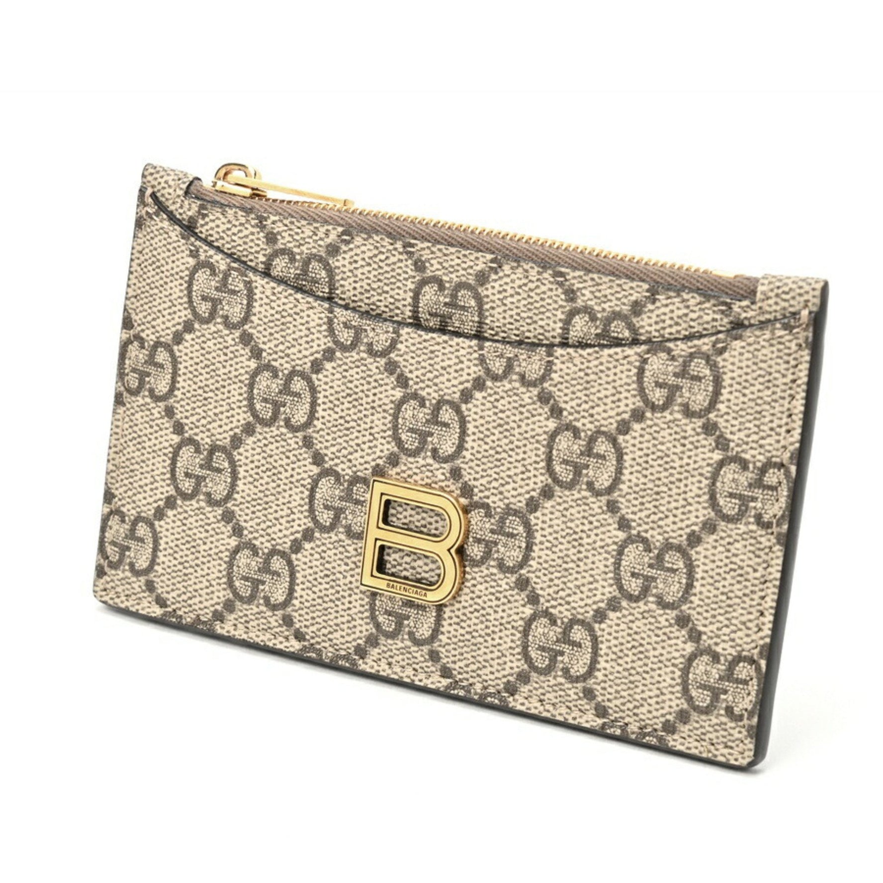 Gucci x Balenciaga Hacker Project B Coin Business Card Holder/Card Case GG Supreme Greige S-155218