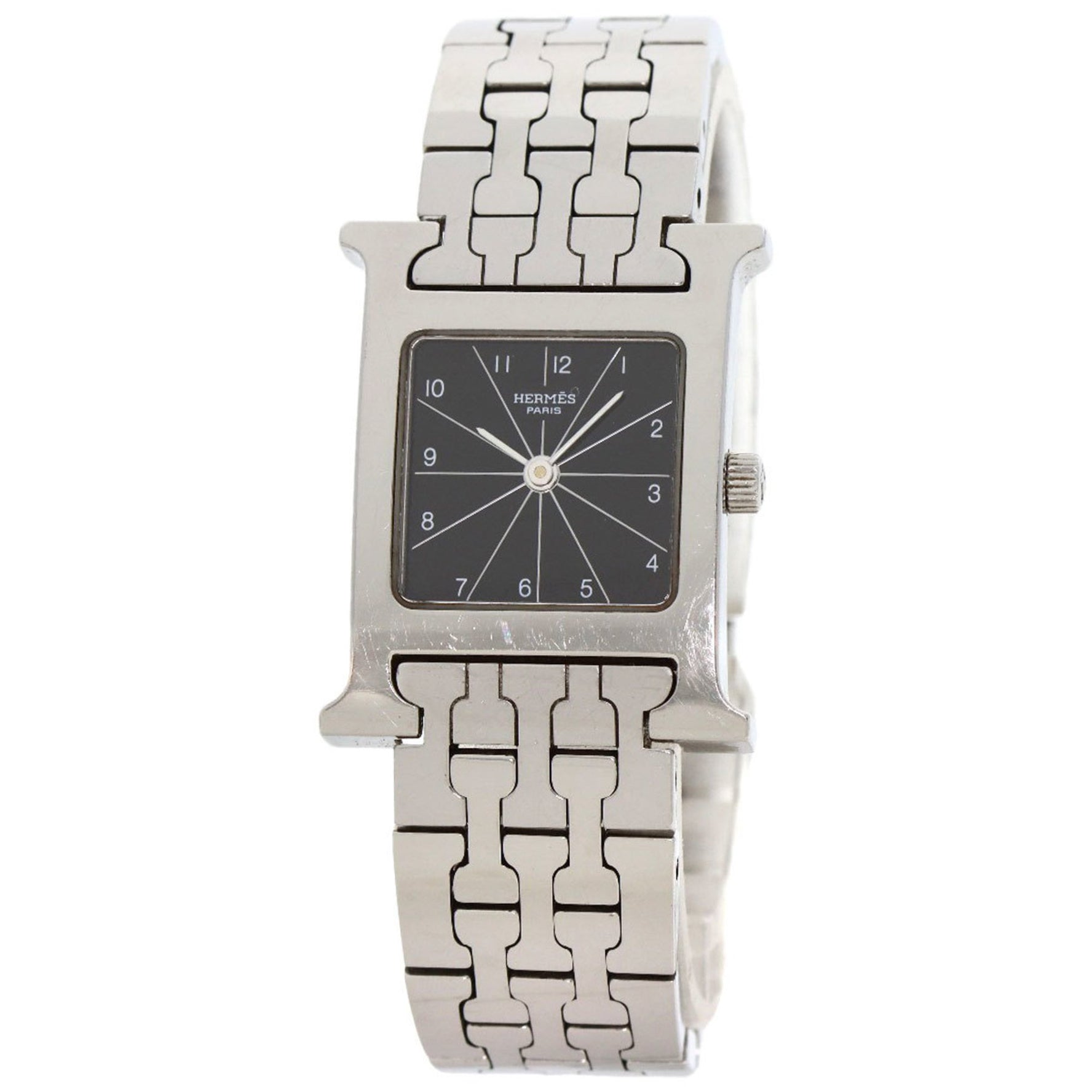 Hermes HH1.210 H Watch Stainless Steel SS Ladies' HERMES