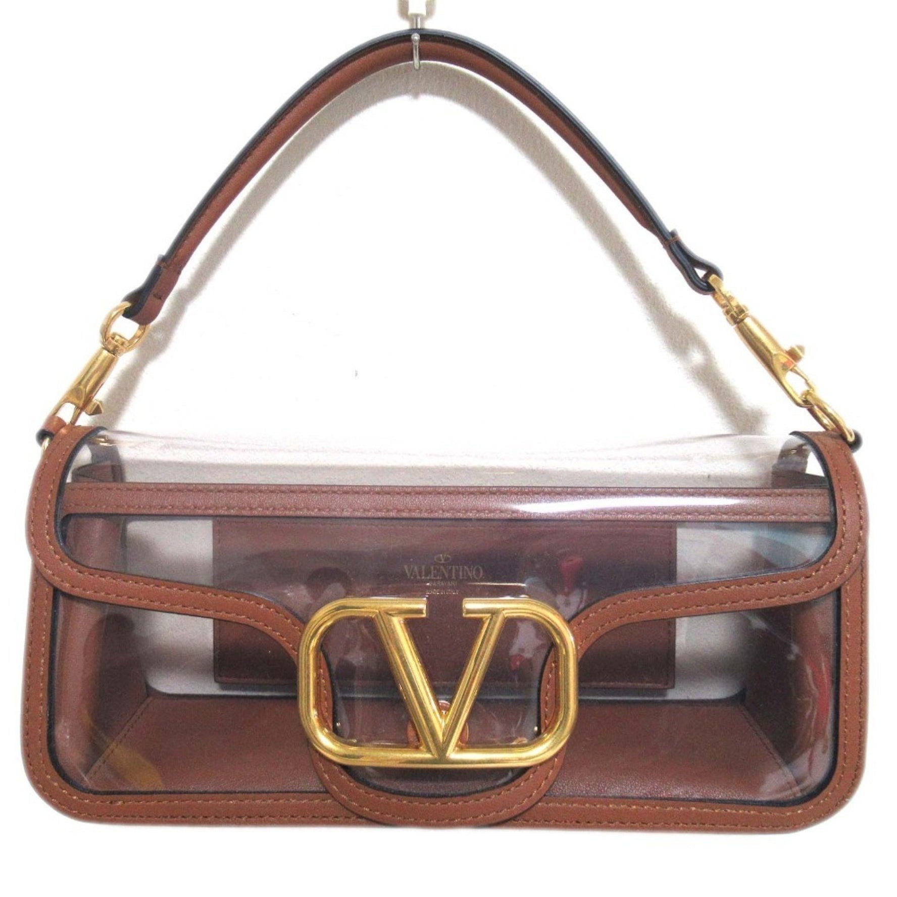 Valentino Garavani Logo Clear Chain Shoulder Bag Handbag