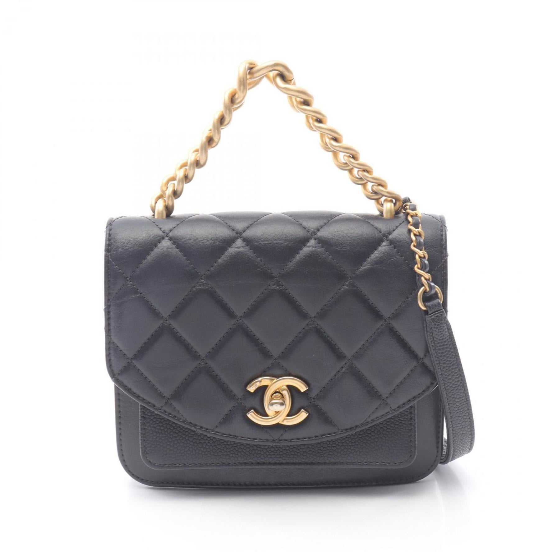 CHANEL Matelasse Chain Shoulder Bag in Calfskin Leather