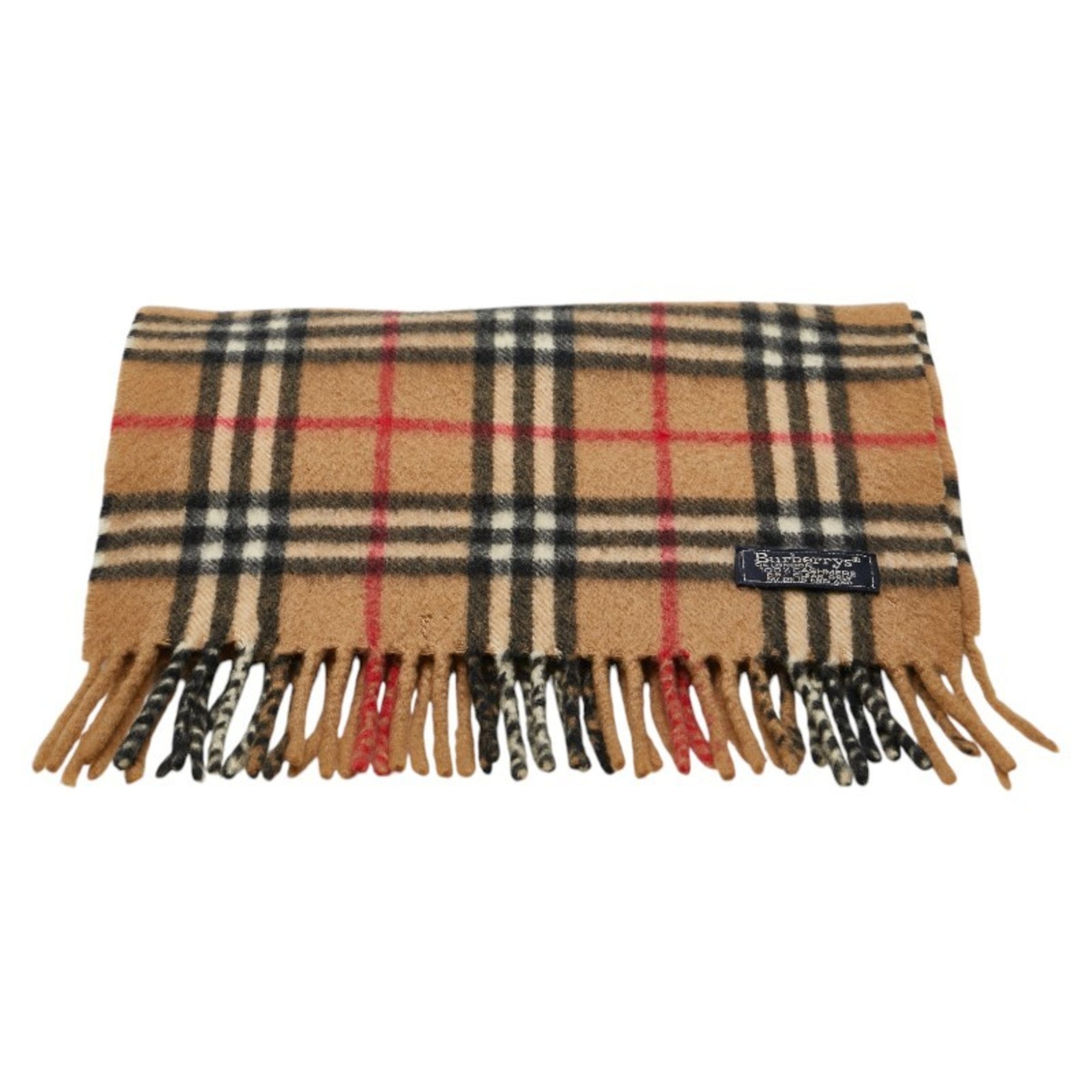 Burberry Nova Check Scarf Beige Cashmere Women's BURBERRY