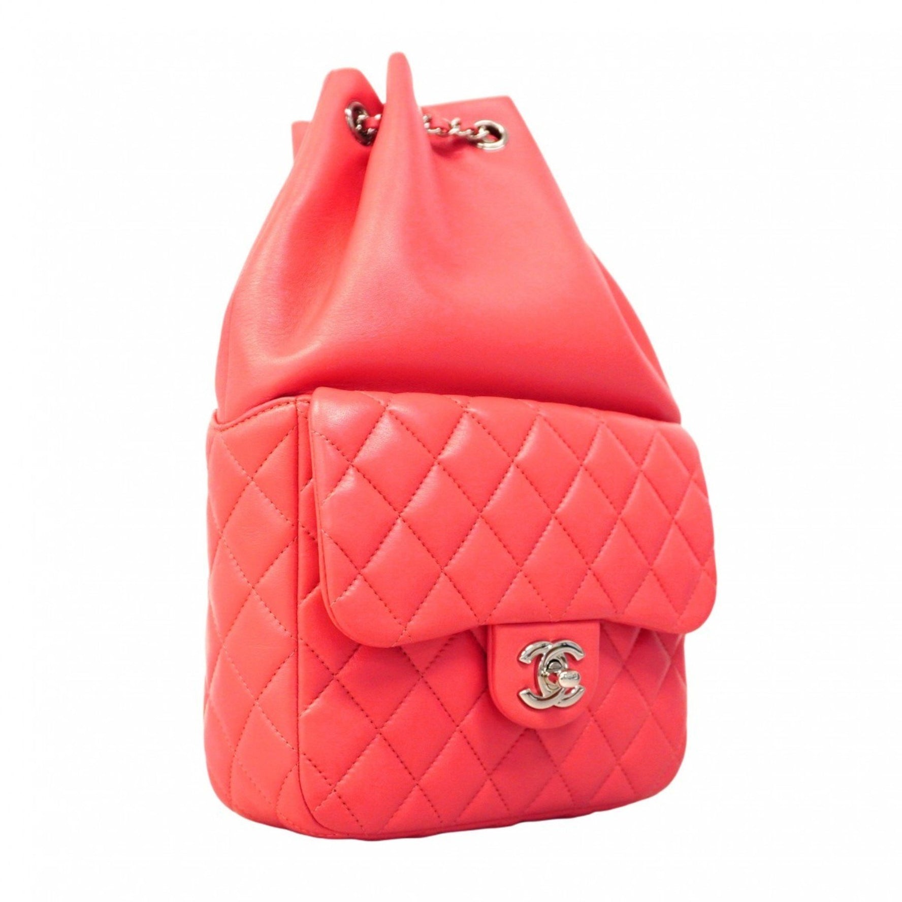 Chanel Matelasse Lambskin Backpack/Daypack in Salmon Pink