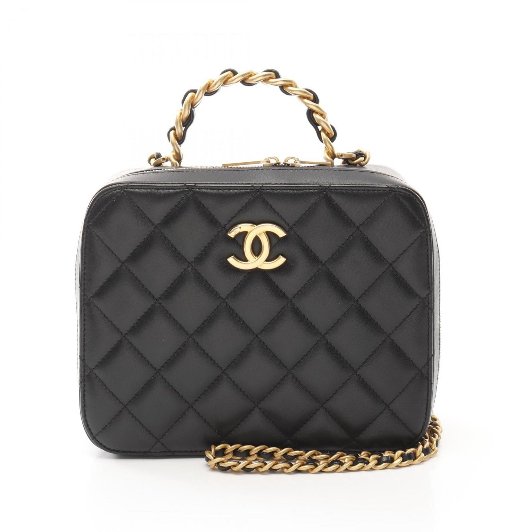 CHANEL Matelasse Shoulder Bag Lambskin (Sheepskin) Women's Black
