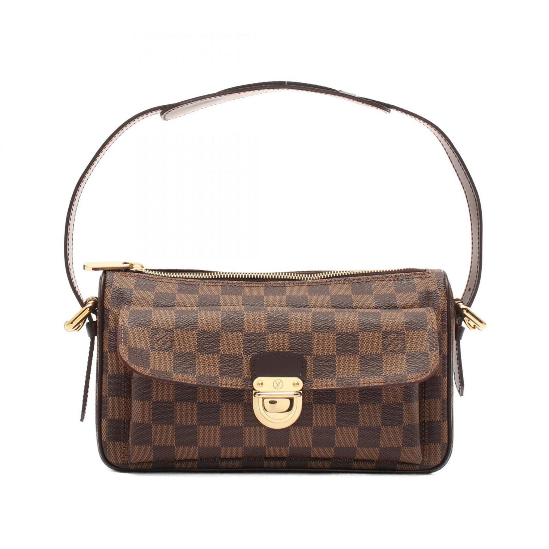 Louis Vuitton Ravello GM Shoulder Bag, Coated Canvas, Leather, Damier, Women's, Brown, N60006