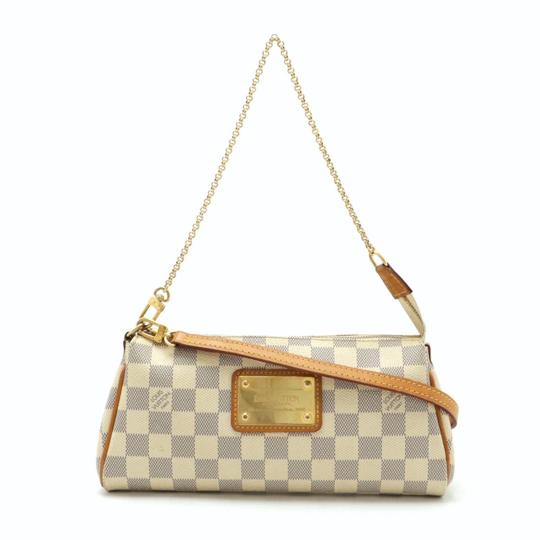 LOUIS VUITTON Damier Azur Eva Pouch Chain Bag Shoulder N55214