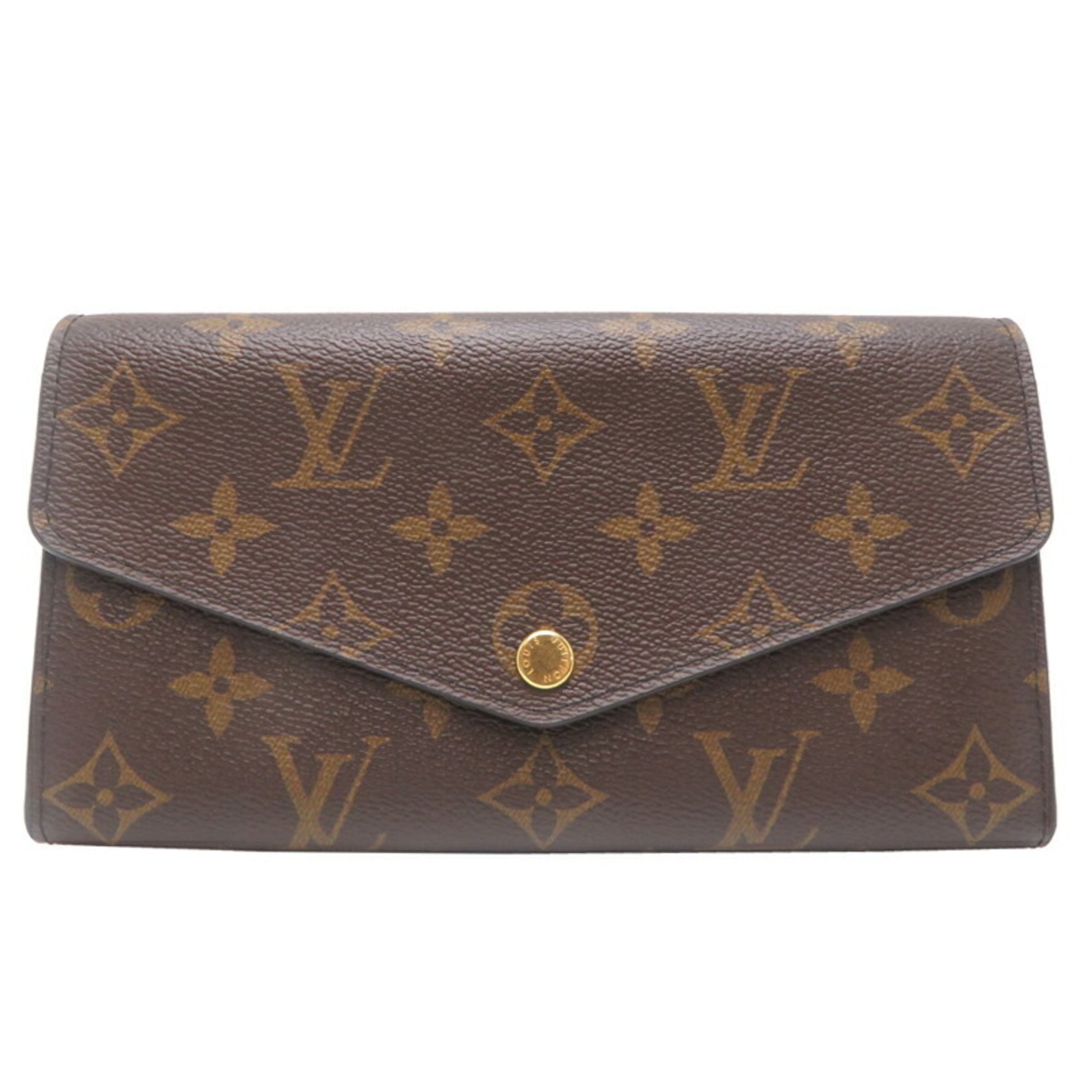 Louis Vuitton Portefeuille Sarah Long Wallet with Initials "K.F." and Men's, Monogram Fuchsia