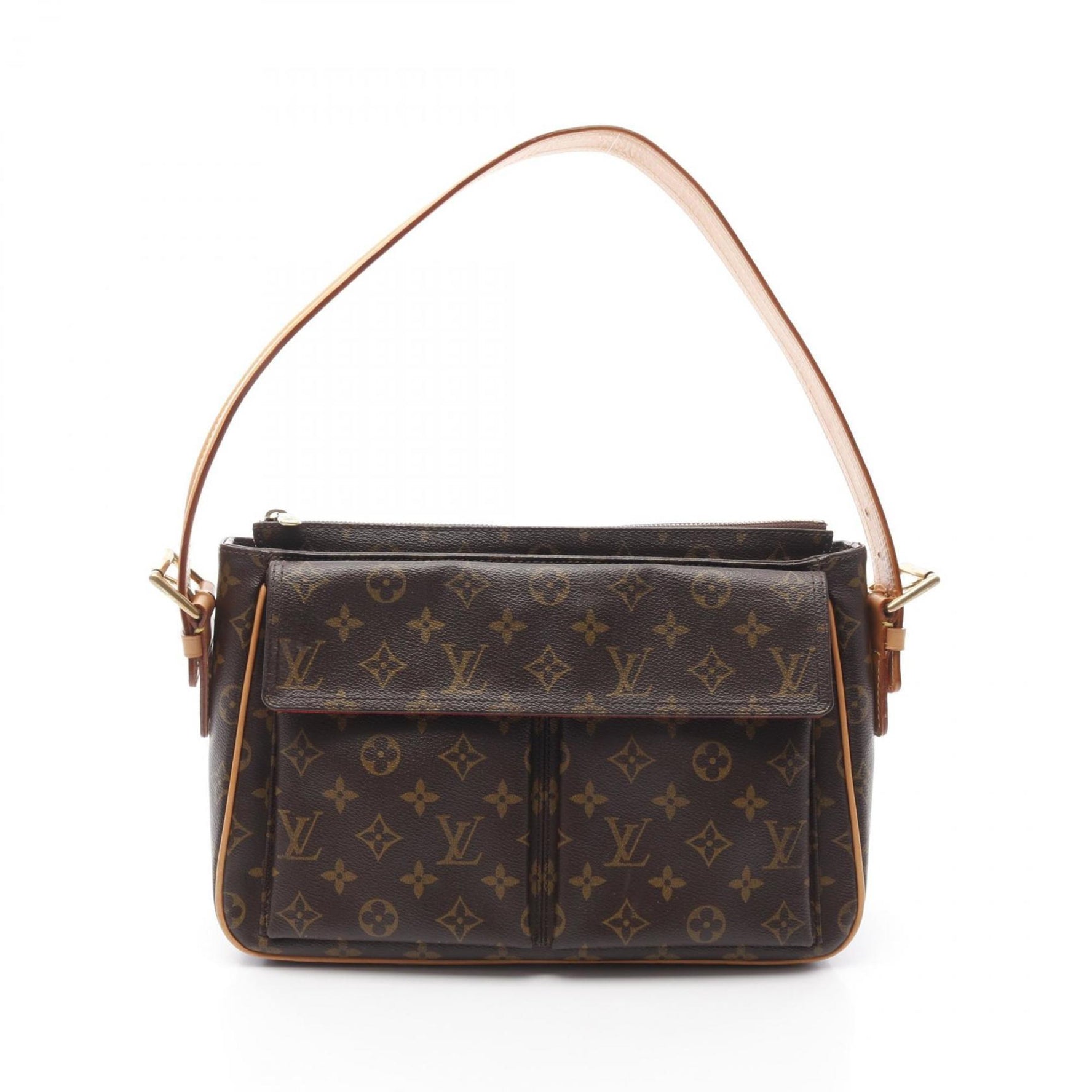 Louis Vuitton Vivacite GM Shoulder Bag Coated Canvas Leather Monogram