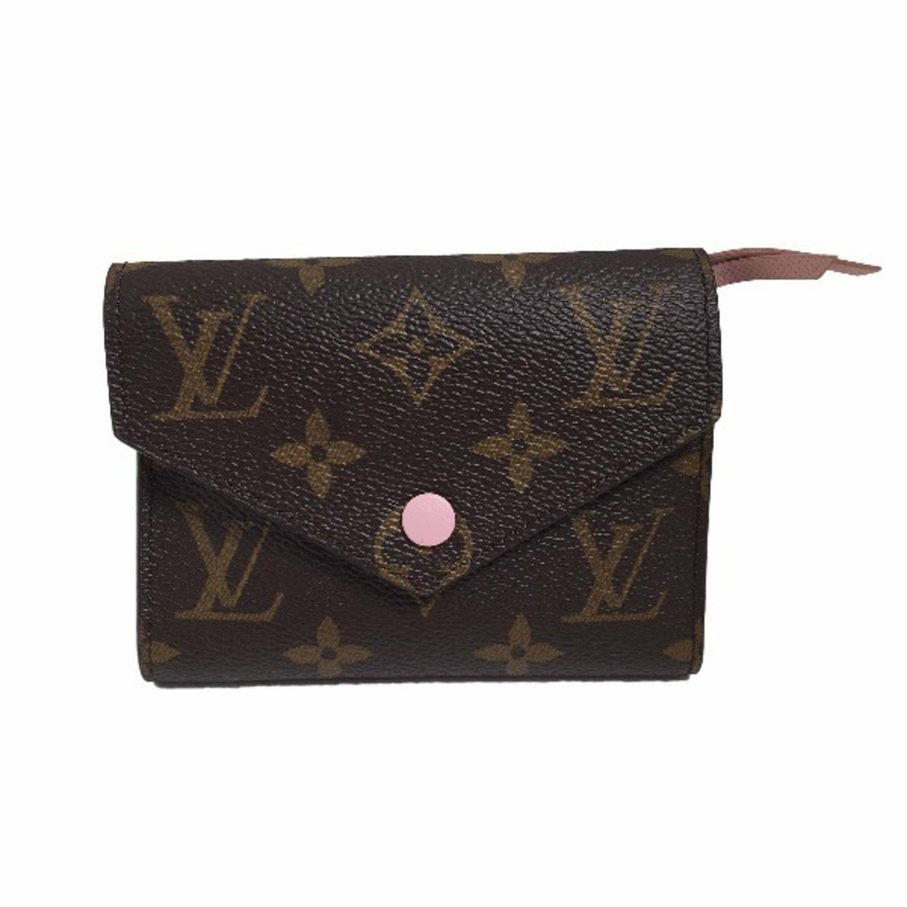 Louis Vuitton Coin Purse with Card Case Monogram Portefeuille Victorine Rose Ballerine LV