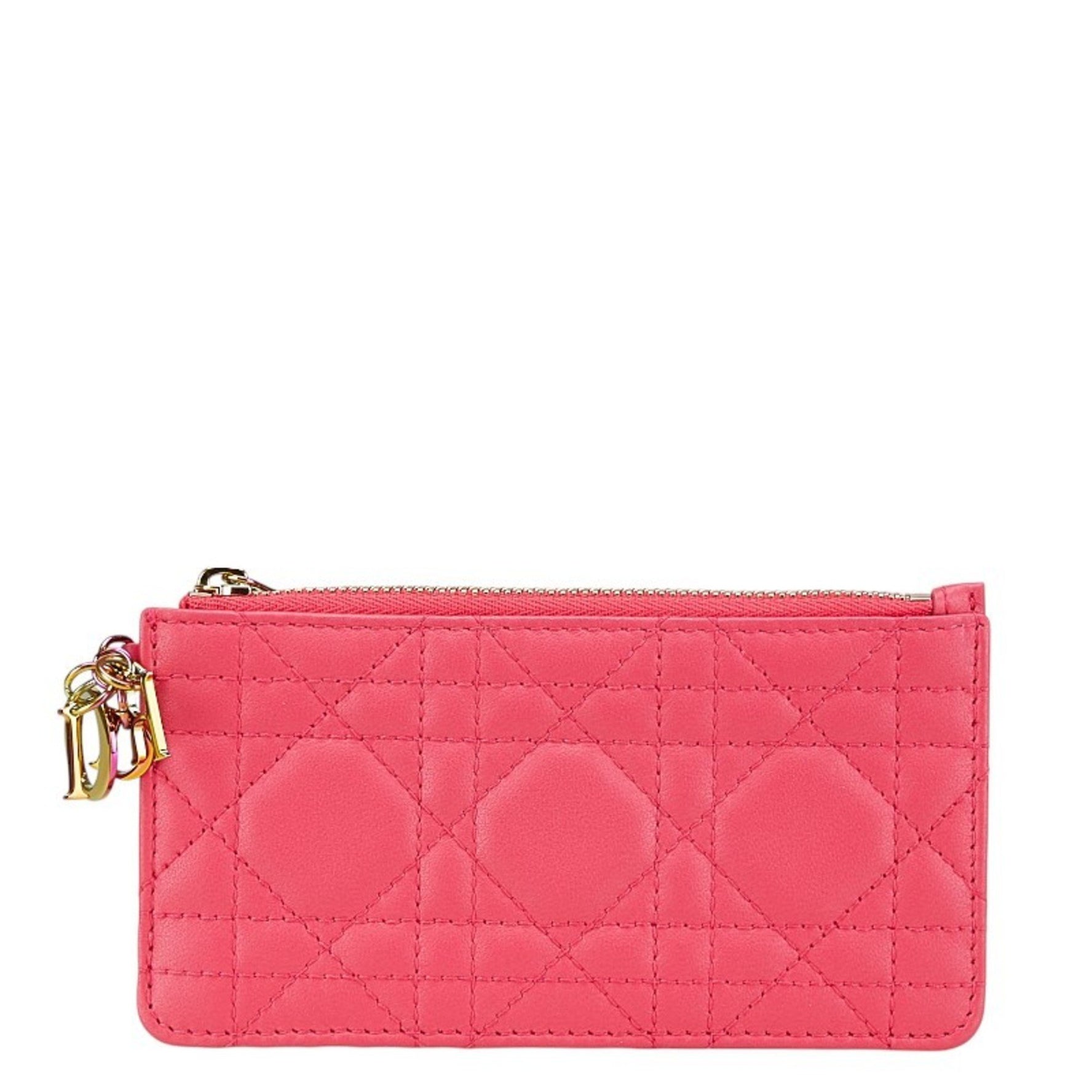 Christian Dior Dior Cannage Card Case, Leather