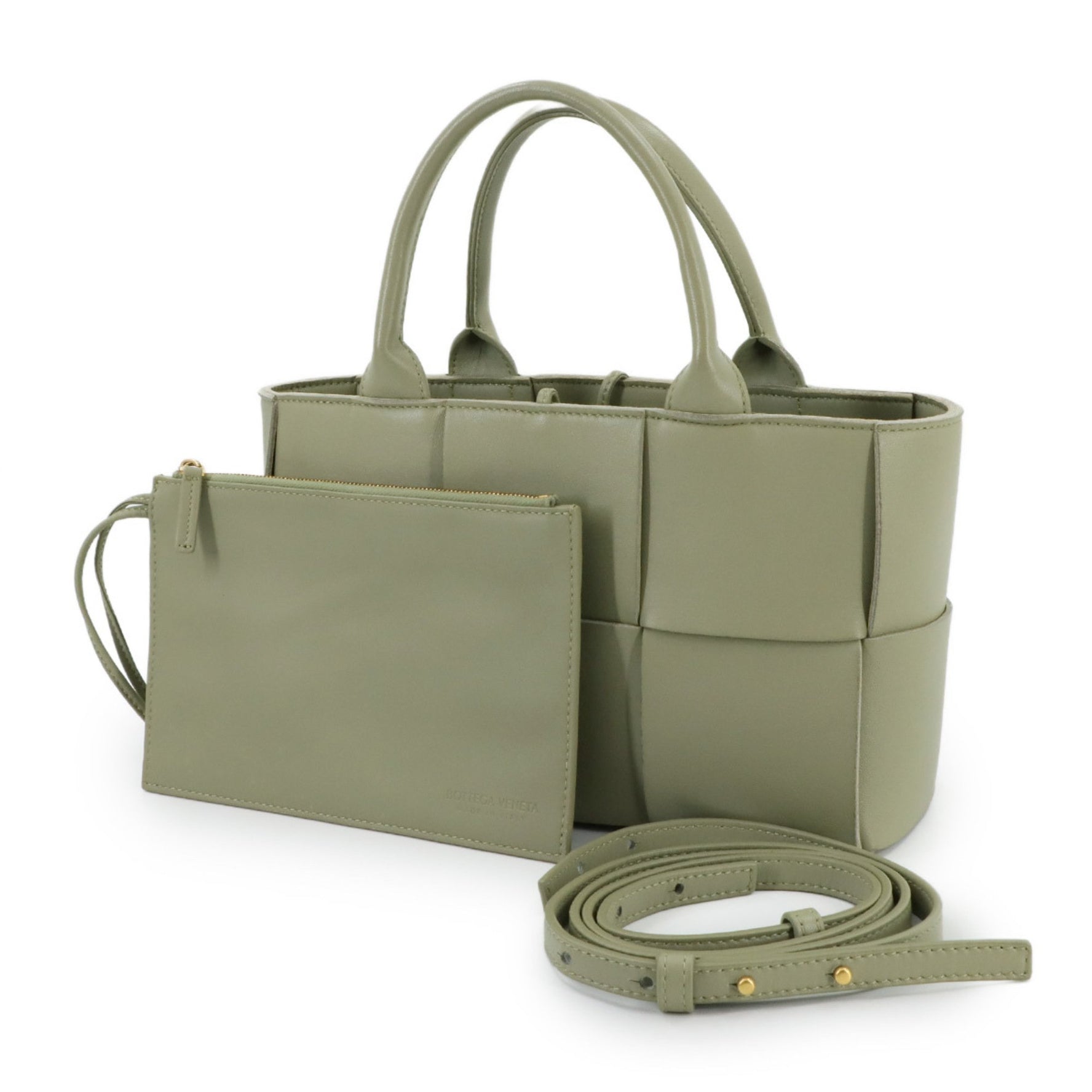Bottega Veneta Intrecciato Mini Arco hand/shoulder bag in leather.