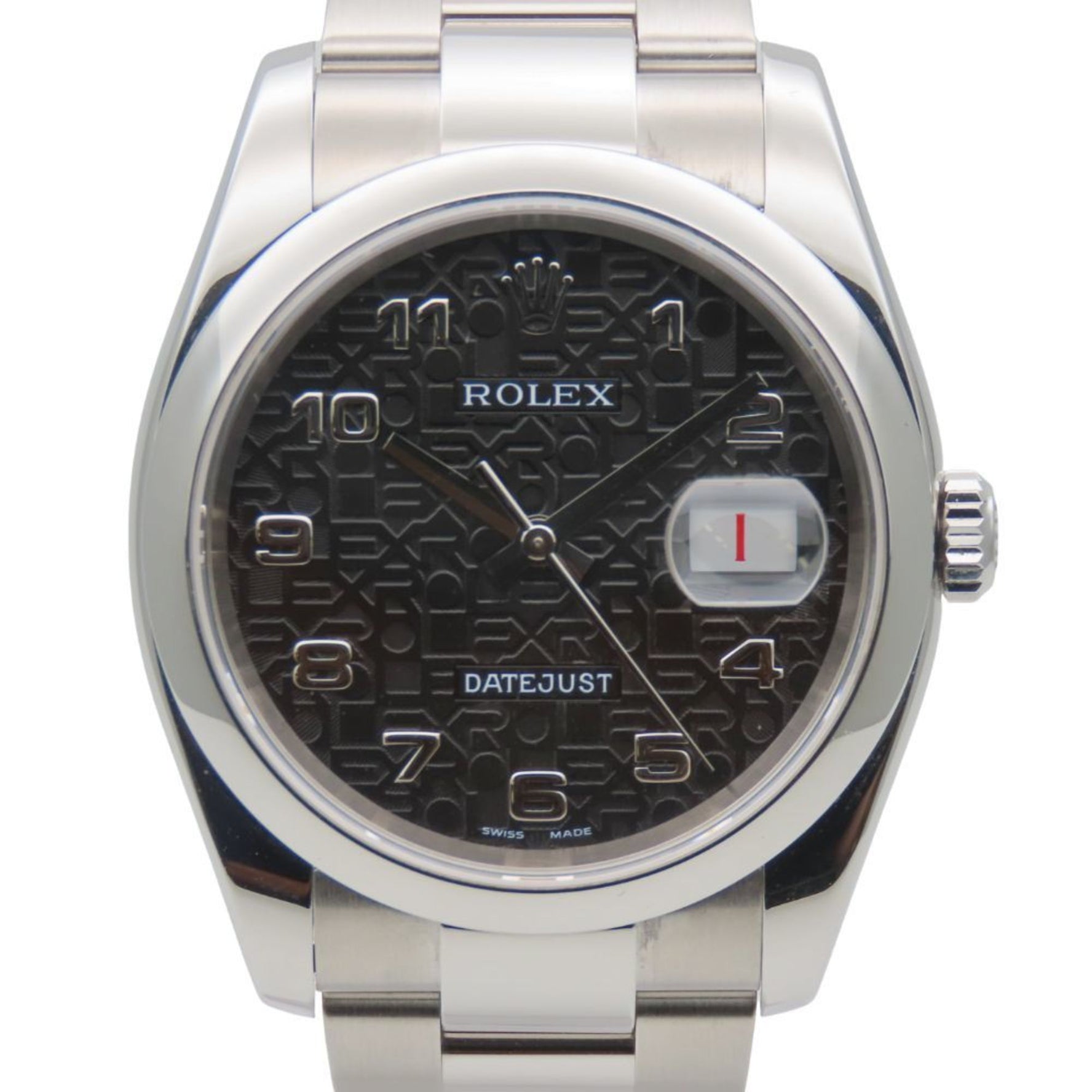 Rolex Datejust 36 Stainless Steel Watch with Dial and Black Dial, D Serial Number, Horicomputer