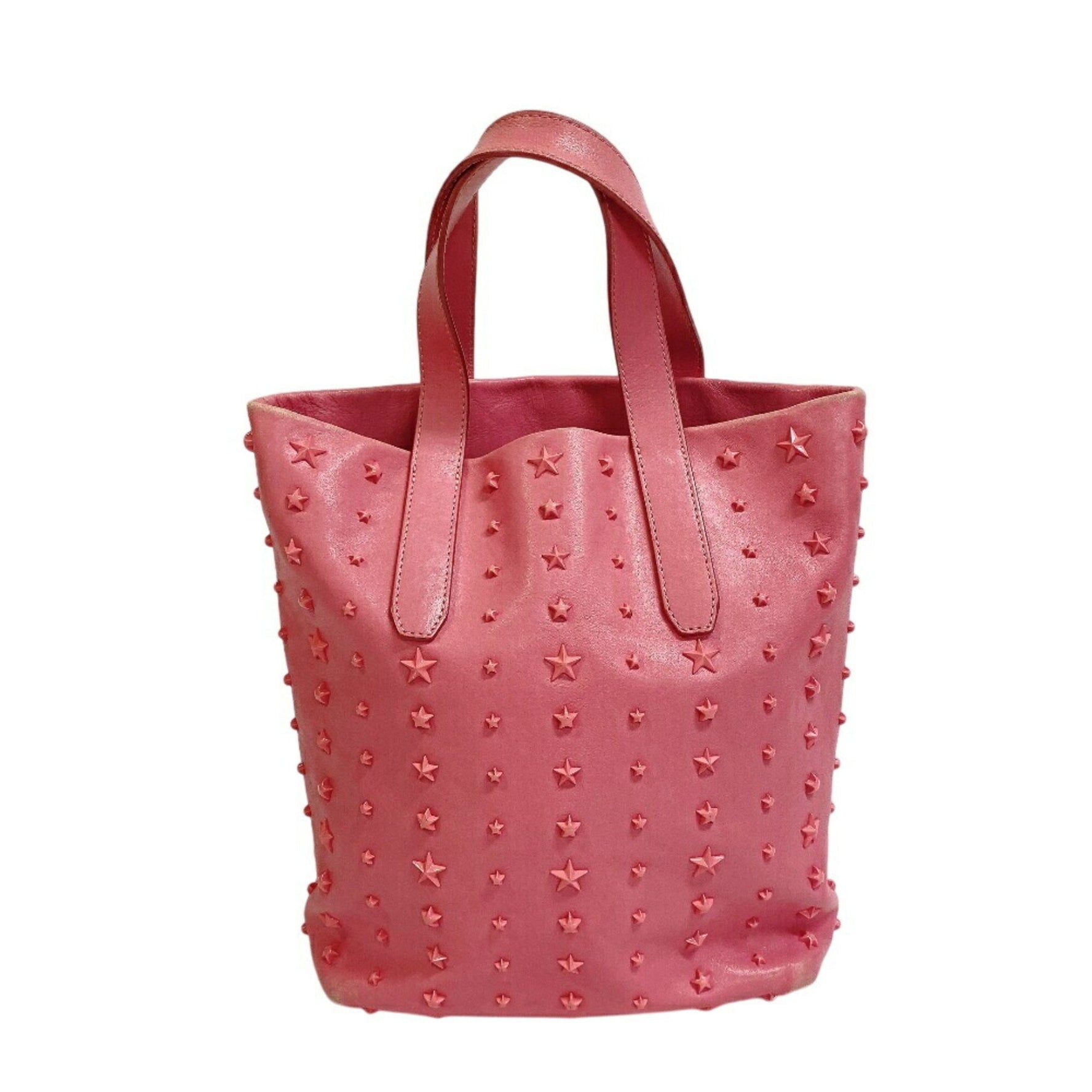 JIMMY CHOO Star Stud 2-Way Tote Bag in Pink