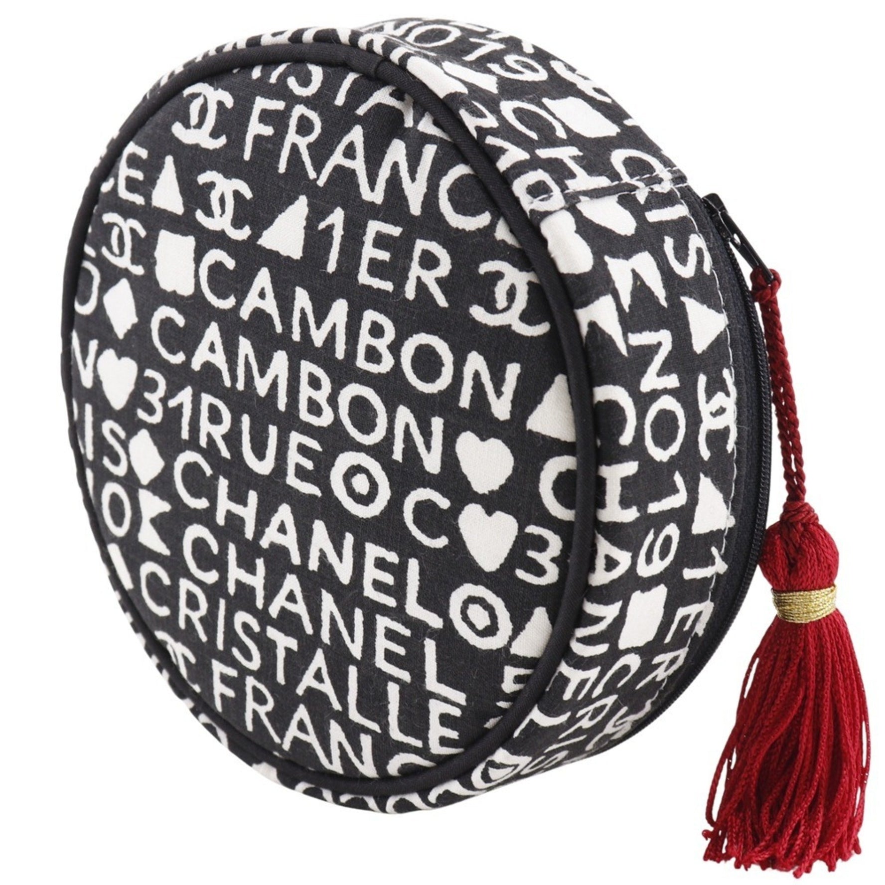 Chanel Cambon Makeup Pouch, Novelty, Cotton, Zippered