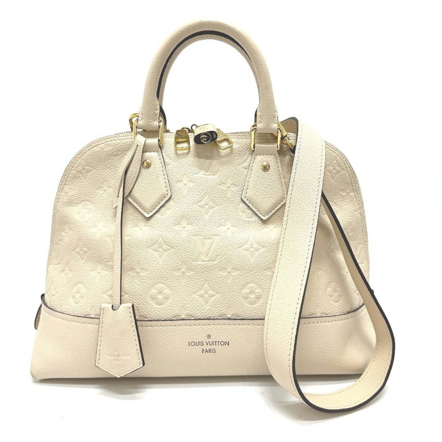 Louis Vuitton Monogram Empreinte Neo Alma PM Handbag in Leather, Tourterelle Crème