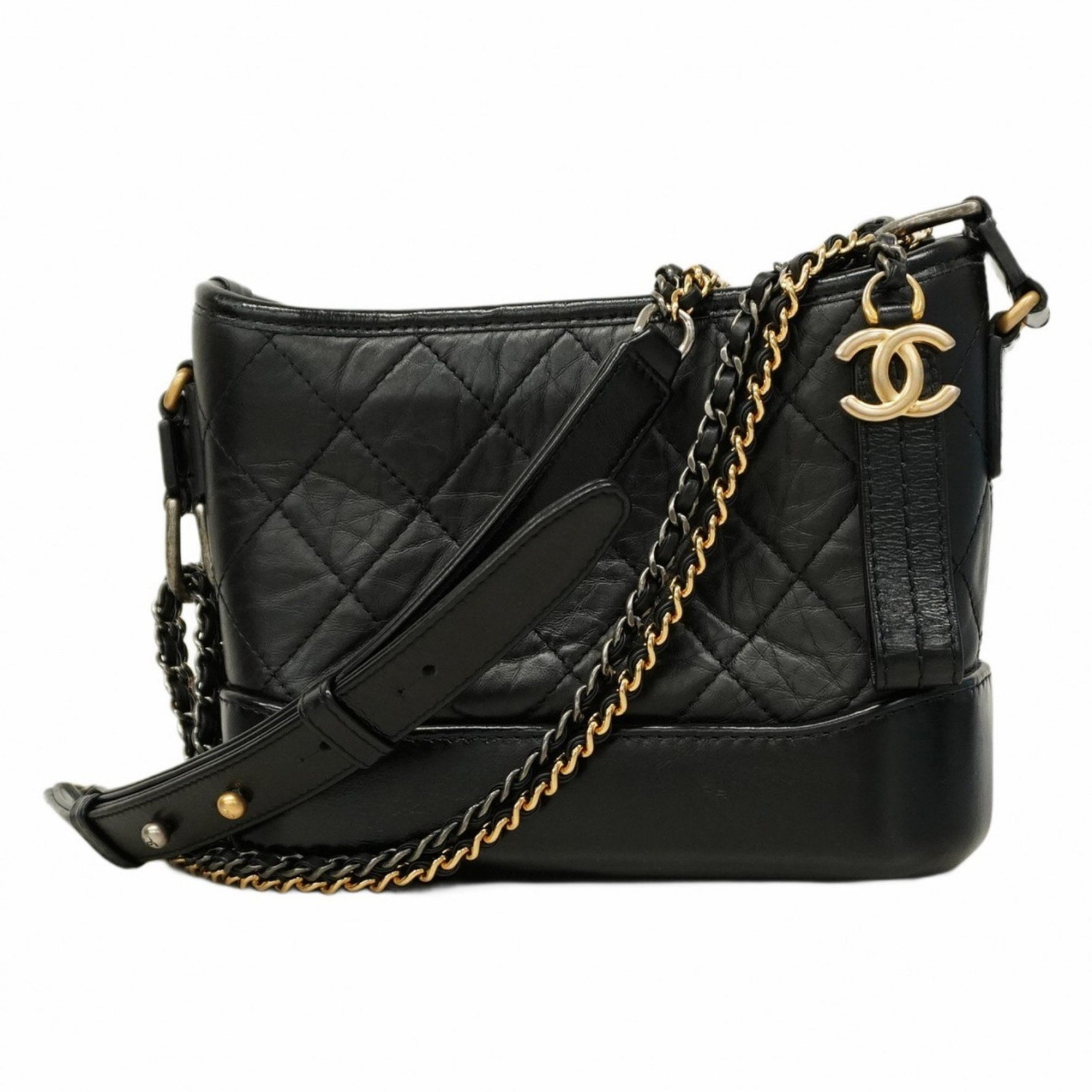 Chanel Shoulder Bag Chain Gabriel de Leather Gold