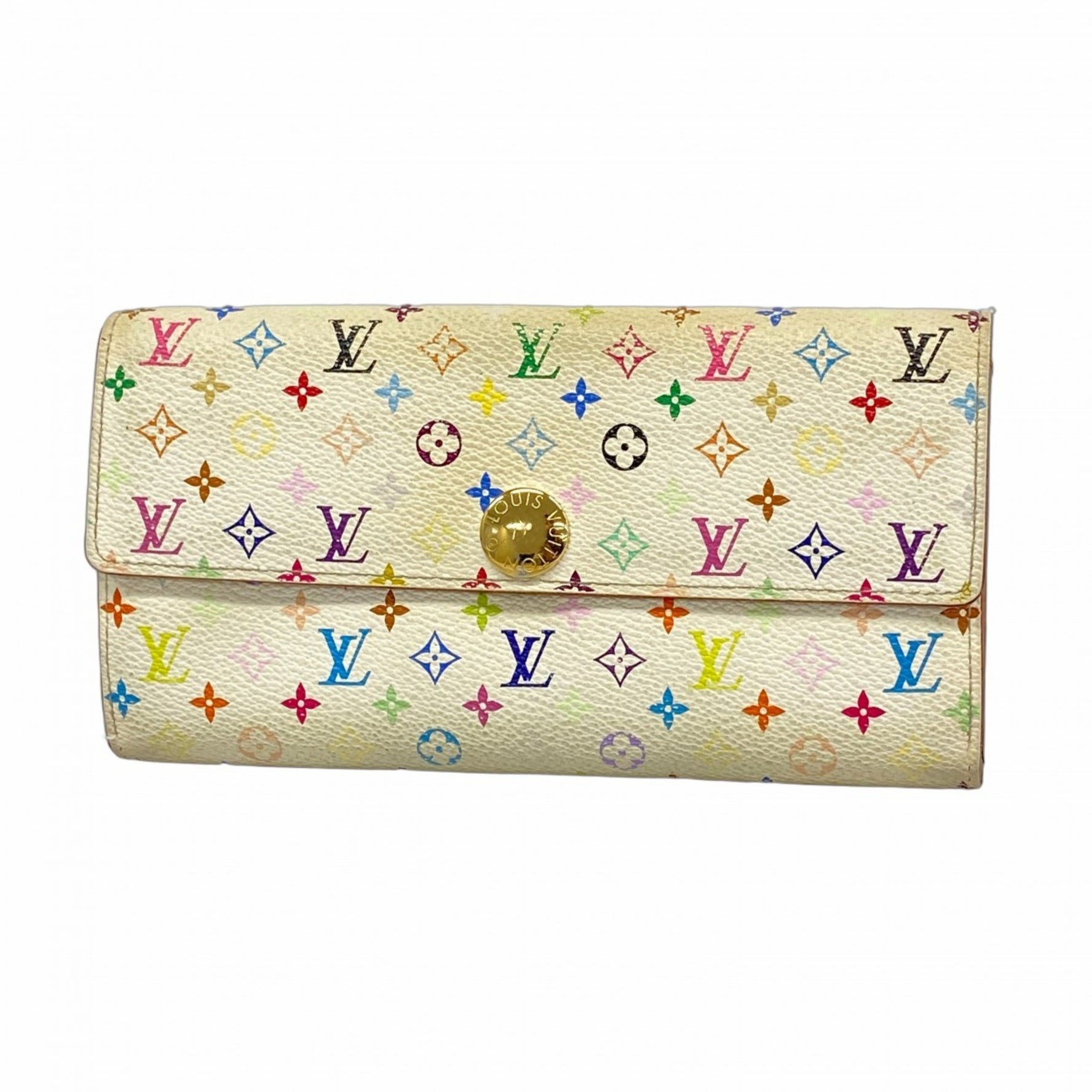 Louis Vuitton Monogram Multicolore Long Wallet Porte Monnaie Credit Bron