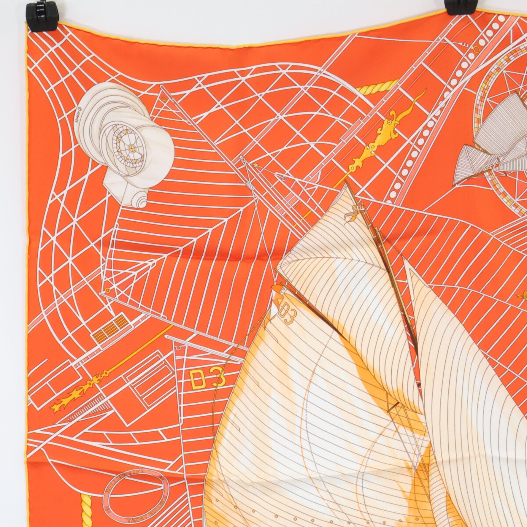 HERMES Tuiga sailboat silk scarf, size 90