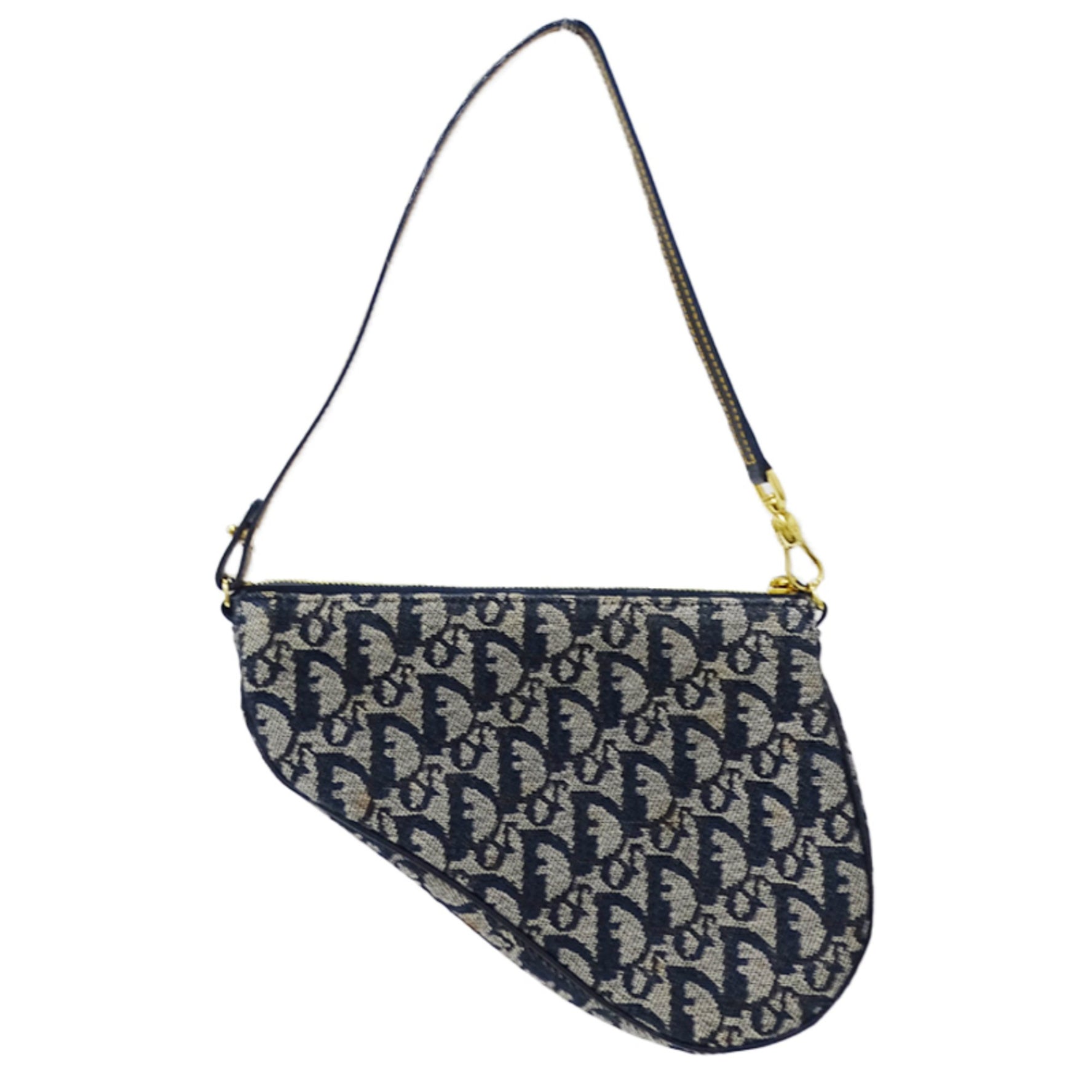Christian Dior Dior Trotter Shoulder Bag, Jacquard Saddle, Oblique, One-Shoulder Bag
