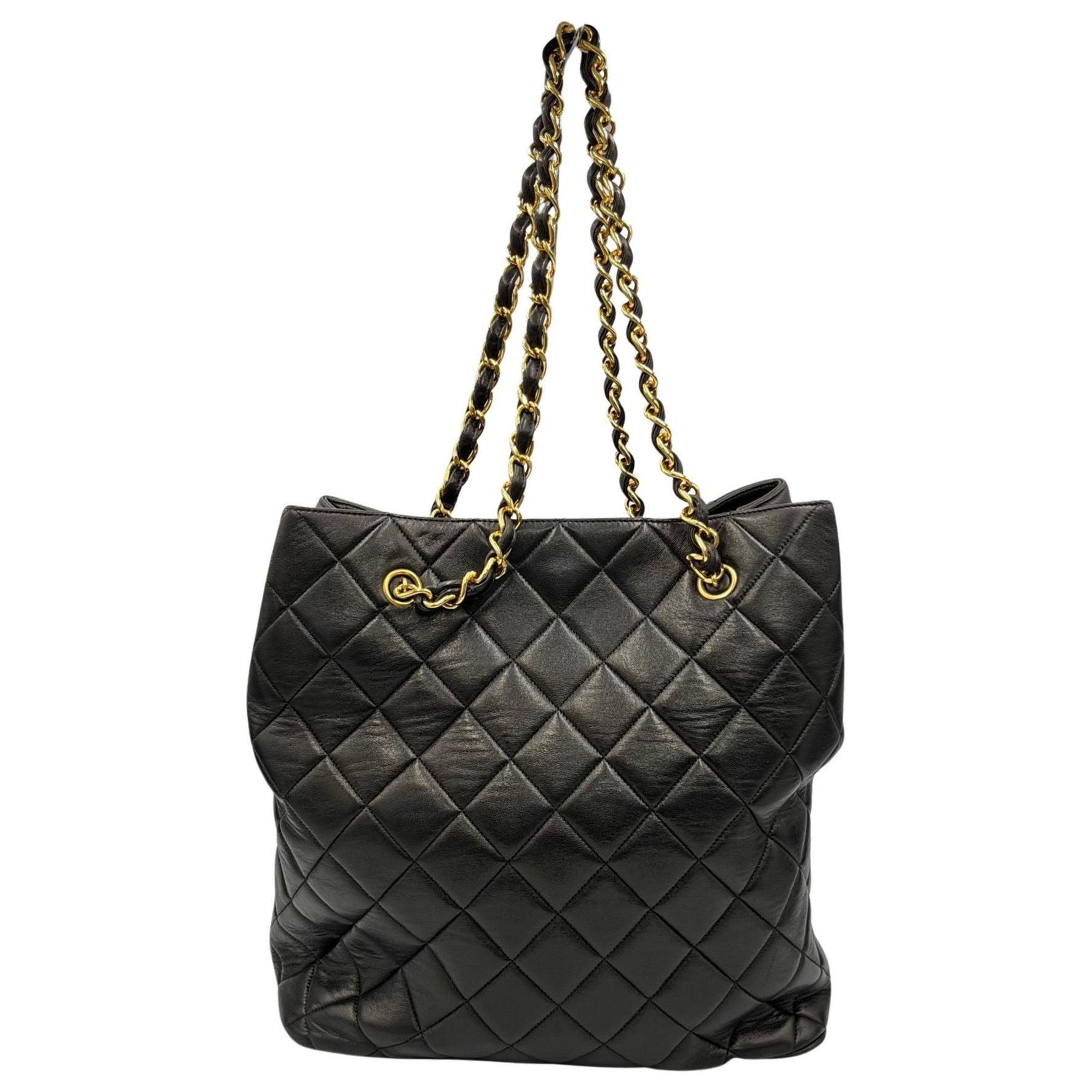 CHANEL Matelasse Tote Bag with Coco Mark, Lambskin