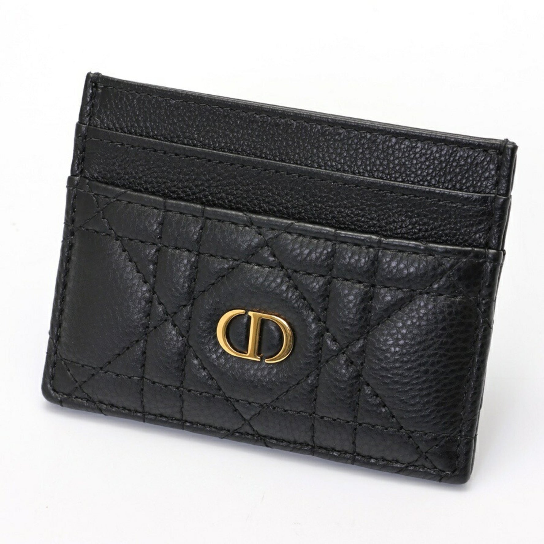 Christian Dior Dior L'amour Caro Freesia Card Holder Case Cannage Calfskin