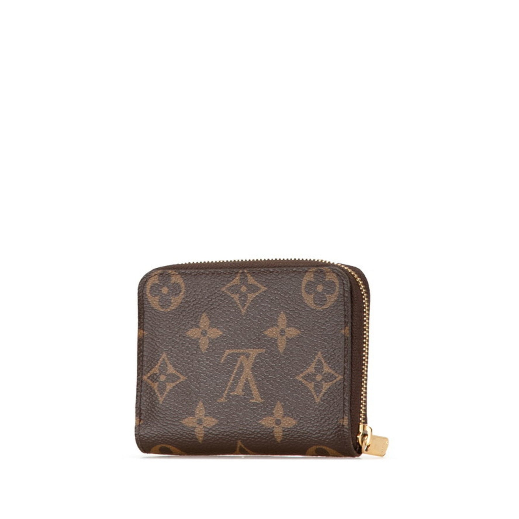 Louis Vuitton Monogram Zippy Coin Purse Case M60067 Brown PVC Leather Women's LOUIS VUITTON