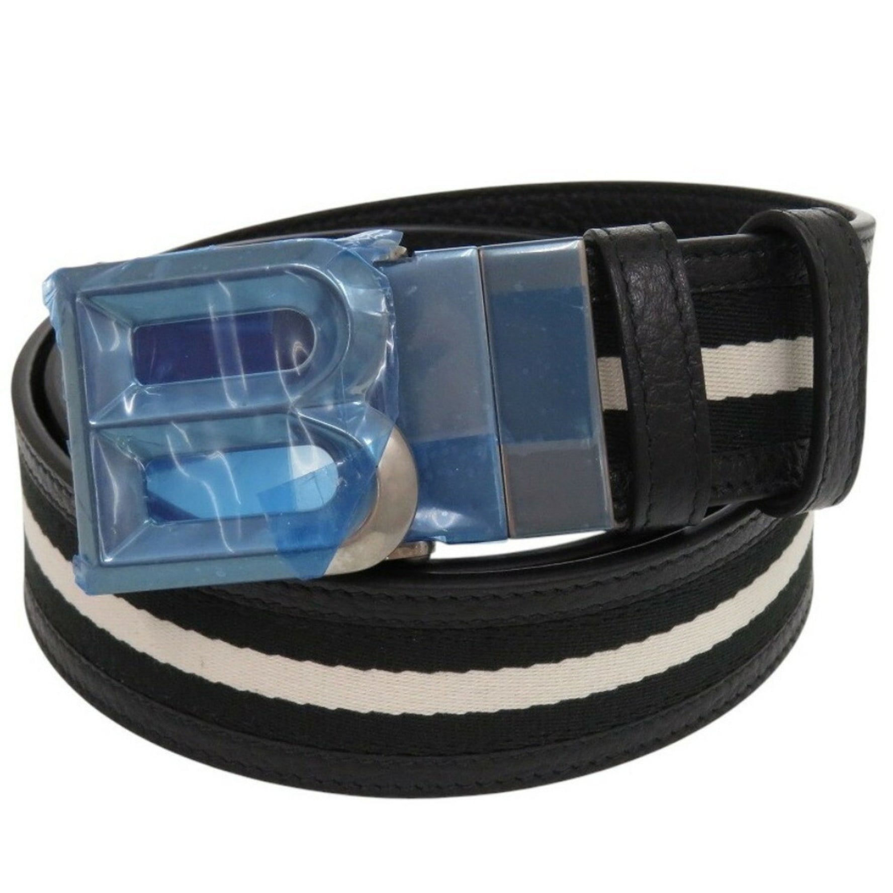 Unused Bally B BOLD 35 R.TSP Black Leather Belt