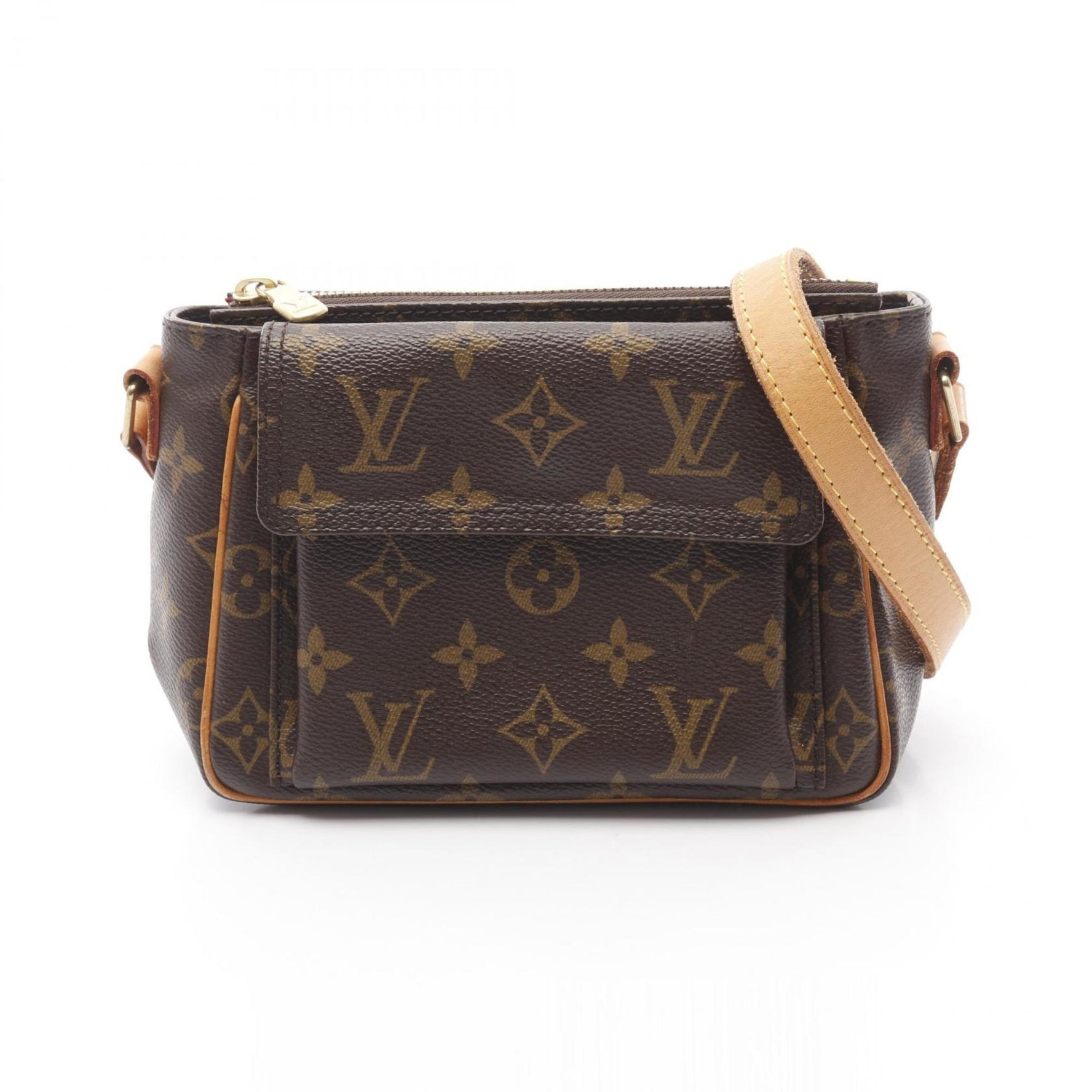 Louis Vuitton Viva Cite PM Monogram Shoulder Bag Coated Canvas Leather Brown