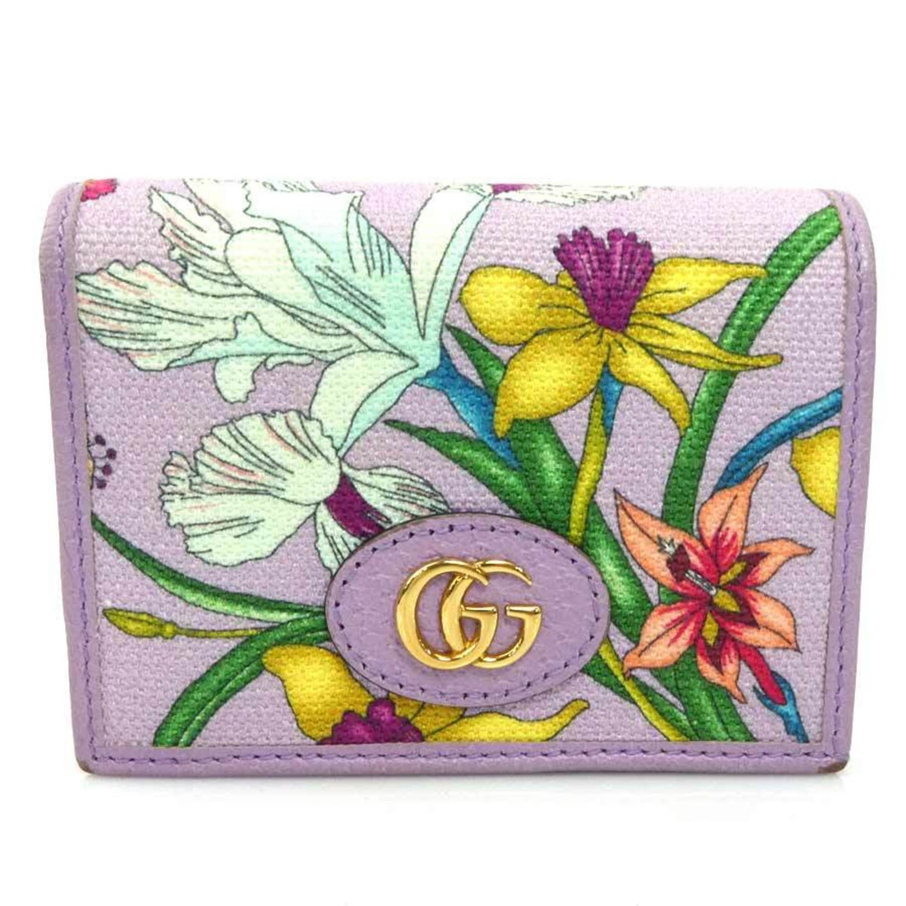 Gucci Flora Canvas and Leather Bifold Wallet in