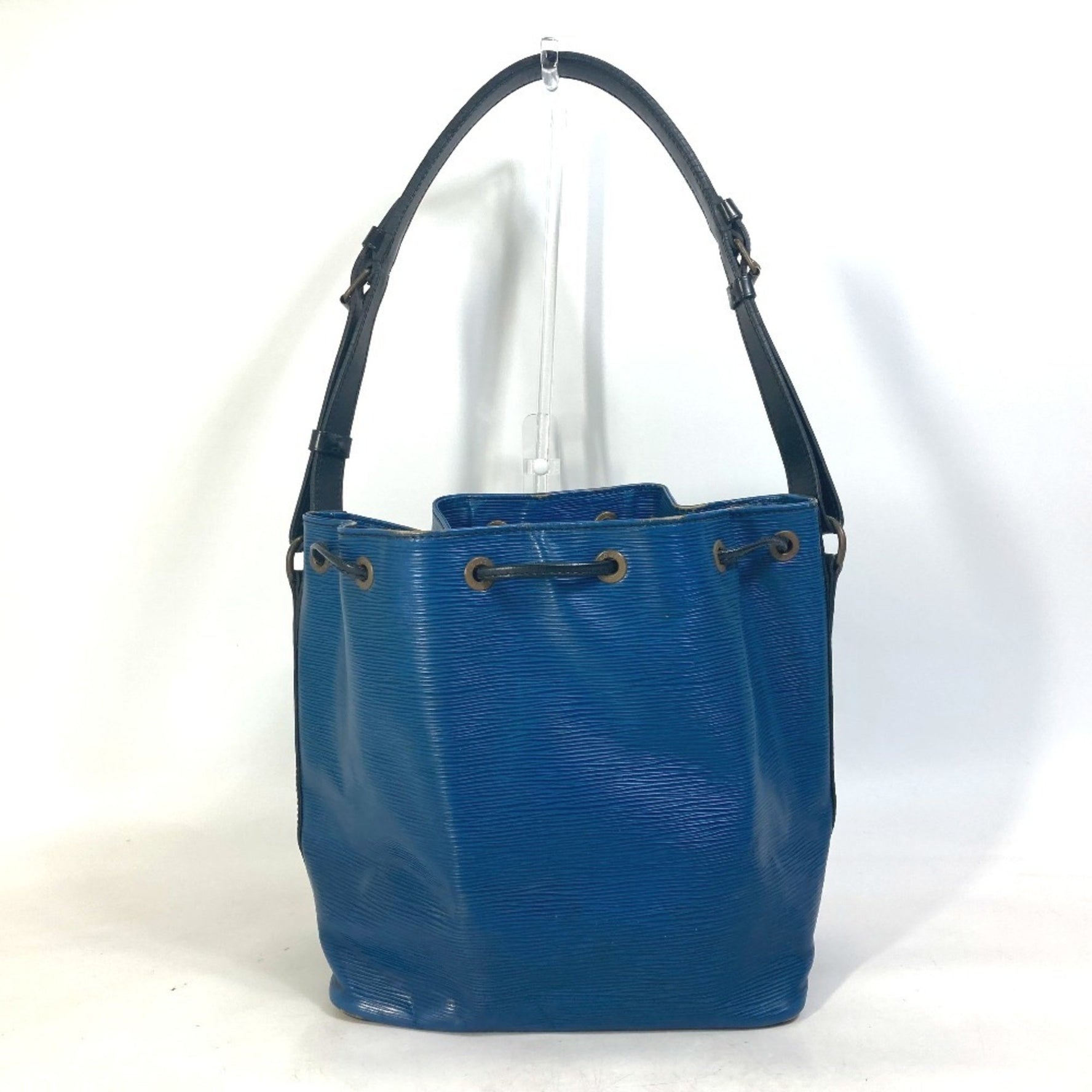 Louis Vuitton Epi Petit Noe Drawstring Bicolor Shoulder Bag Leather Toledo Blue