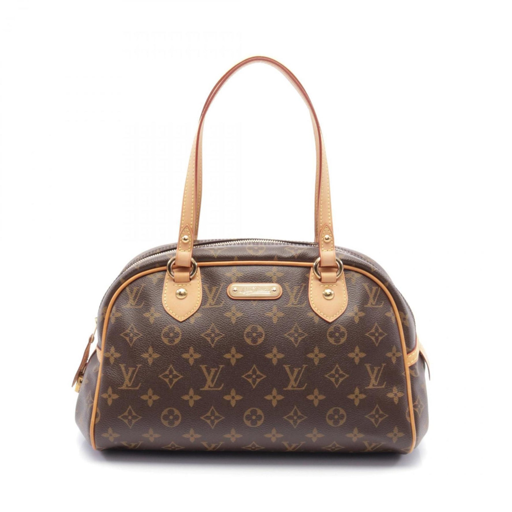 Louis Vuitton Montorgueil PM Monogram Shoulder Bag, Coated Canvas, Leather, Monogram, Women's, Brown, M95565