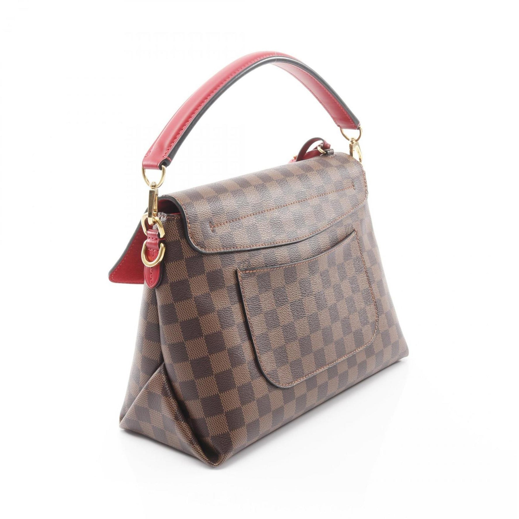 Louis Vuitton Bobur Damier Ebene Scarlet Handbag, Coated Canvas and Leather, Brown Bordeaux