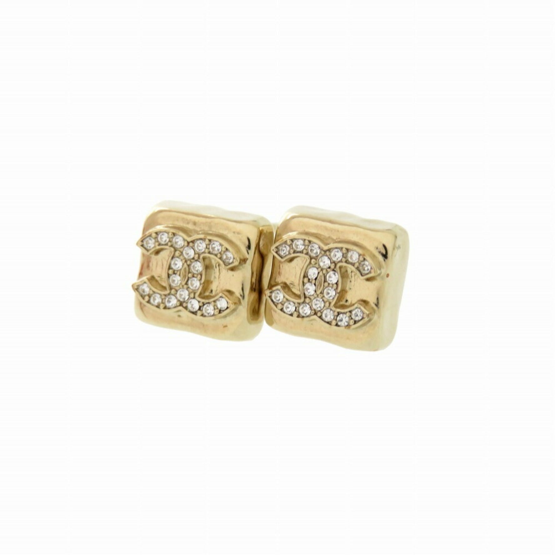 Chanel Coco Mark Square Stone Earrings 0813