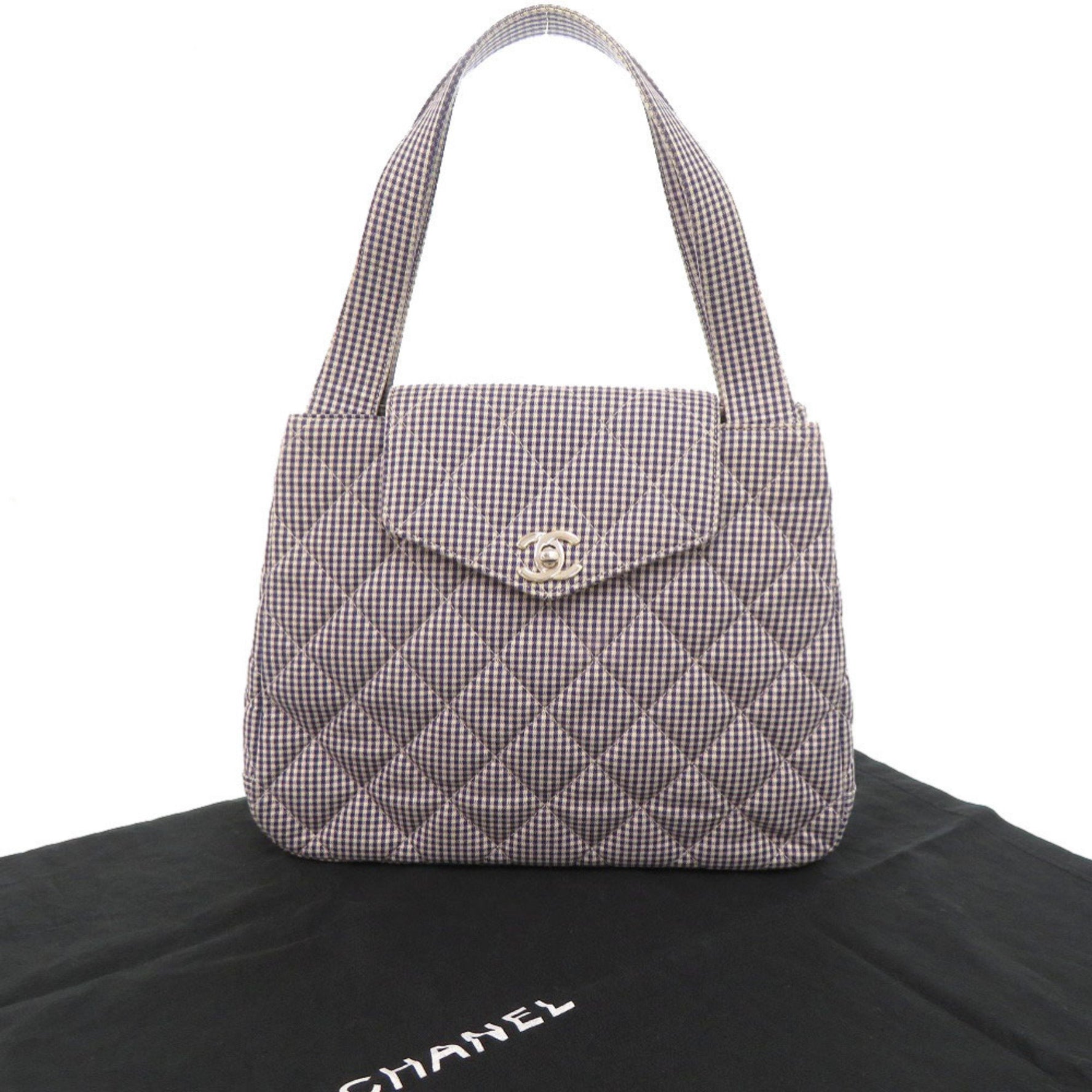 Chanel Coco Mark Gingham Check Canvas Handbag, No. 4, Silver Hardware
