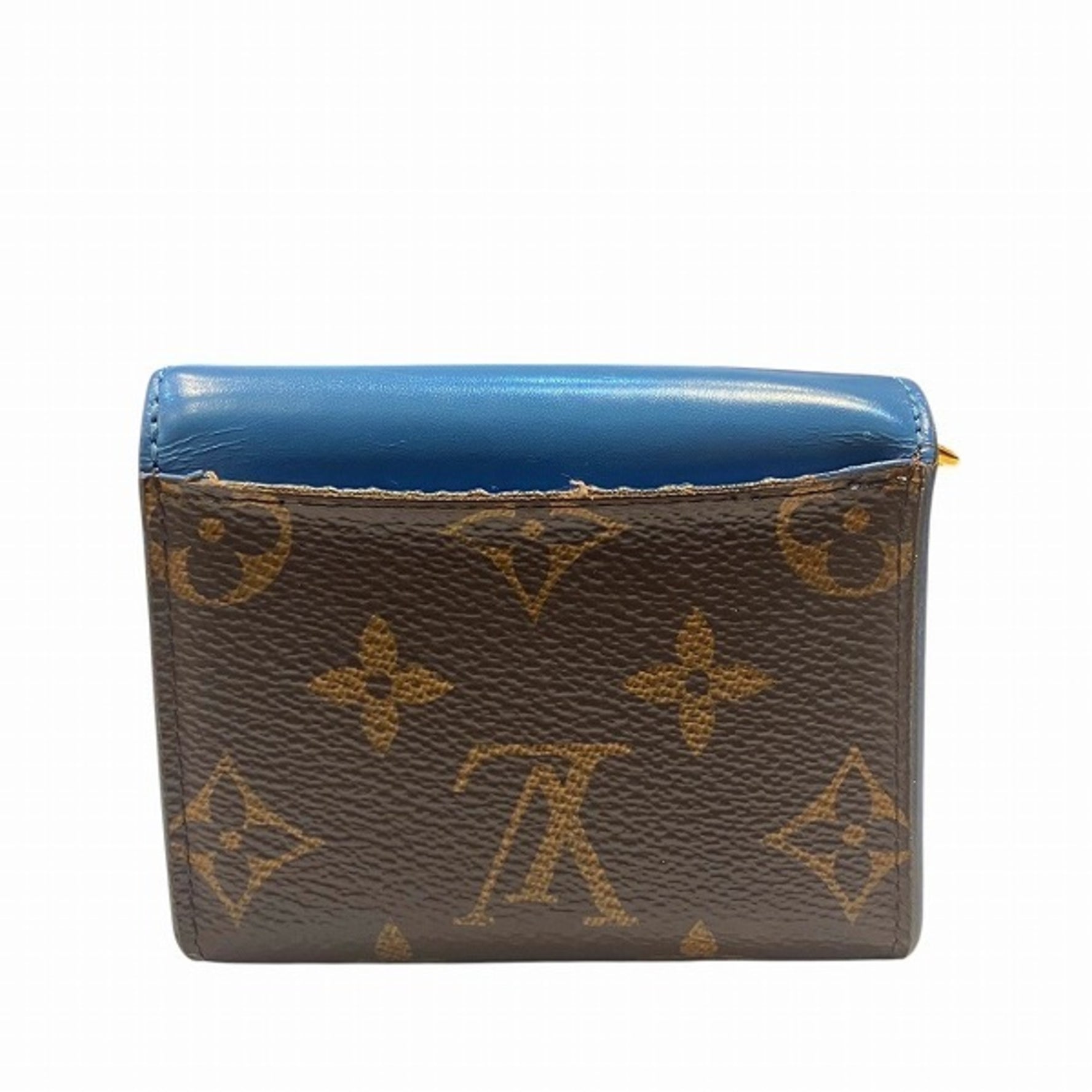 Louis Vuitton Monogram Portefeuille Zoe Blue Jean Tri-fold Wallet