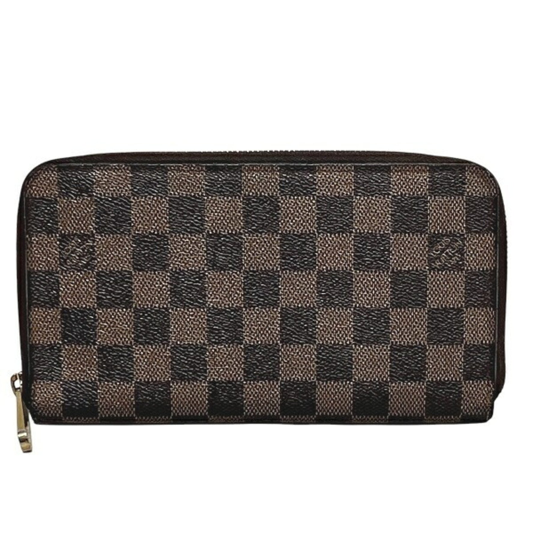 Louis Vuitton Damier Ebene N60003 Round Long Wallet for Men and Women