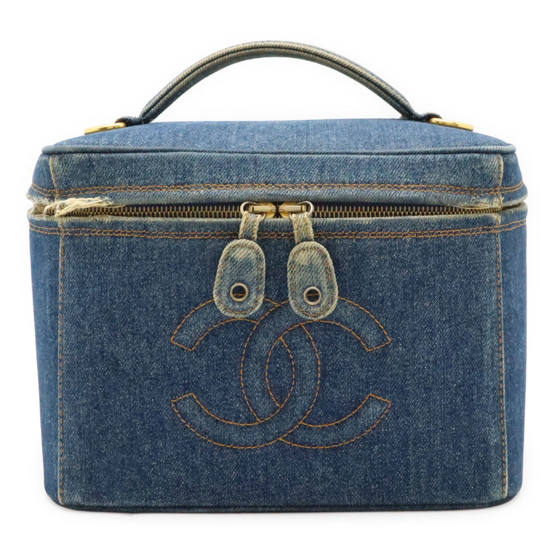CHANEL Coco Mark Denim Vanity Bag, Shoulder