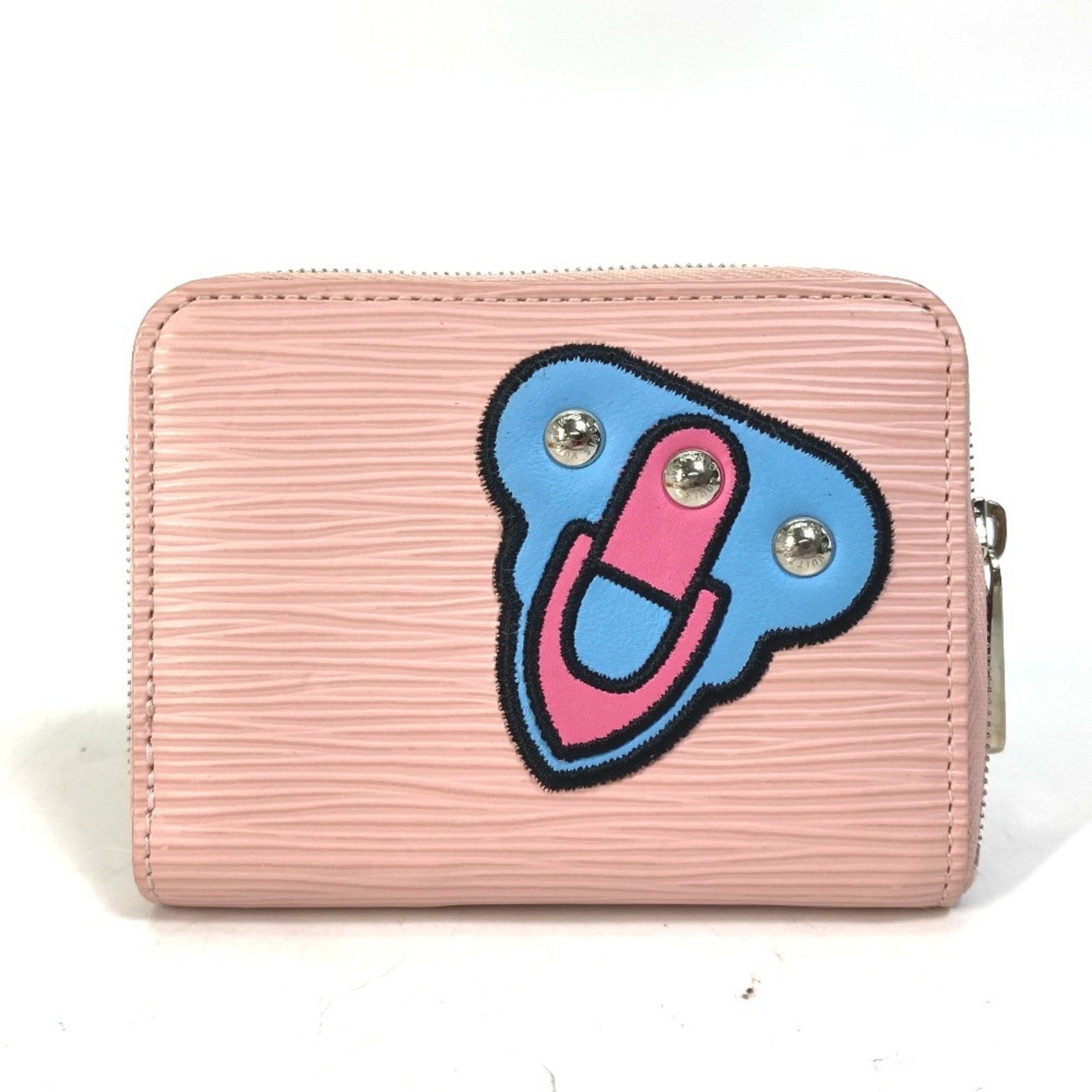 LOUIS VUITTON M63723 Epi Stories Zippy Coin Purse, Wallet with Zip-Around Closure, Leather, Women's, Pink