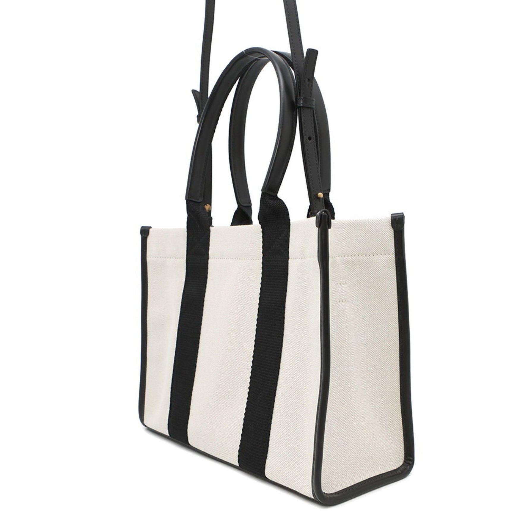 Balenciaga Handbag Hardware Small Canvas Leather BALENCIAGA 2way White