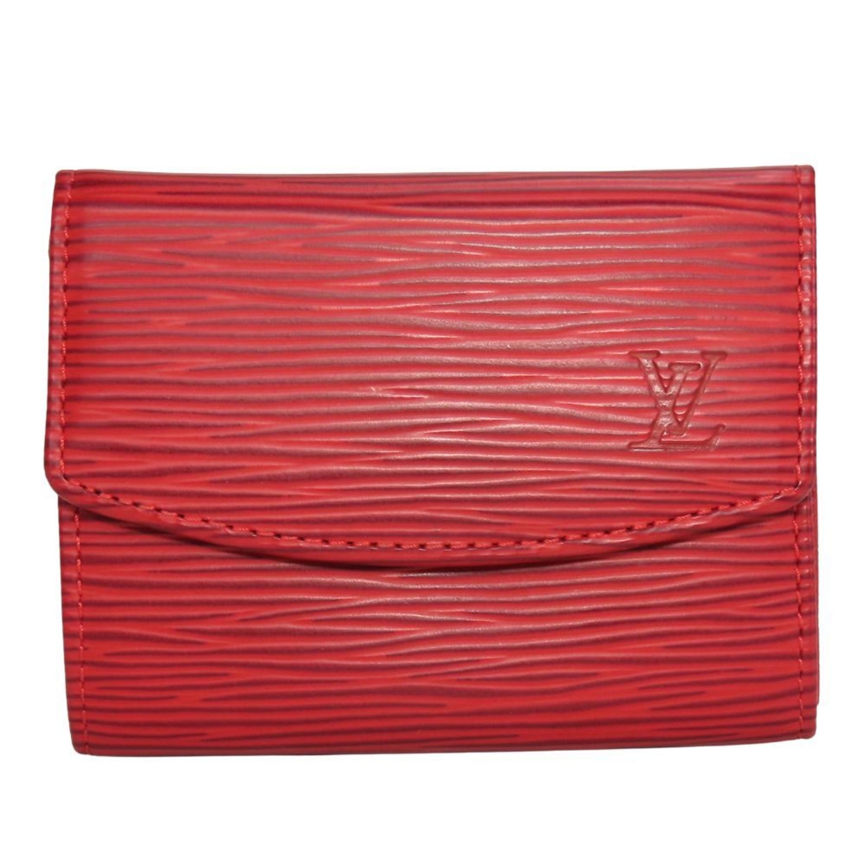 Louis Vuitton Wallet/Coin Case Porte Monnaie Sample Epi Leather Red Coin Purse