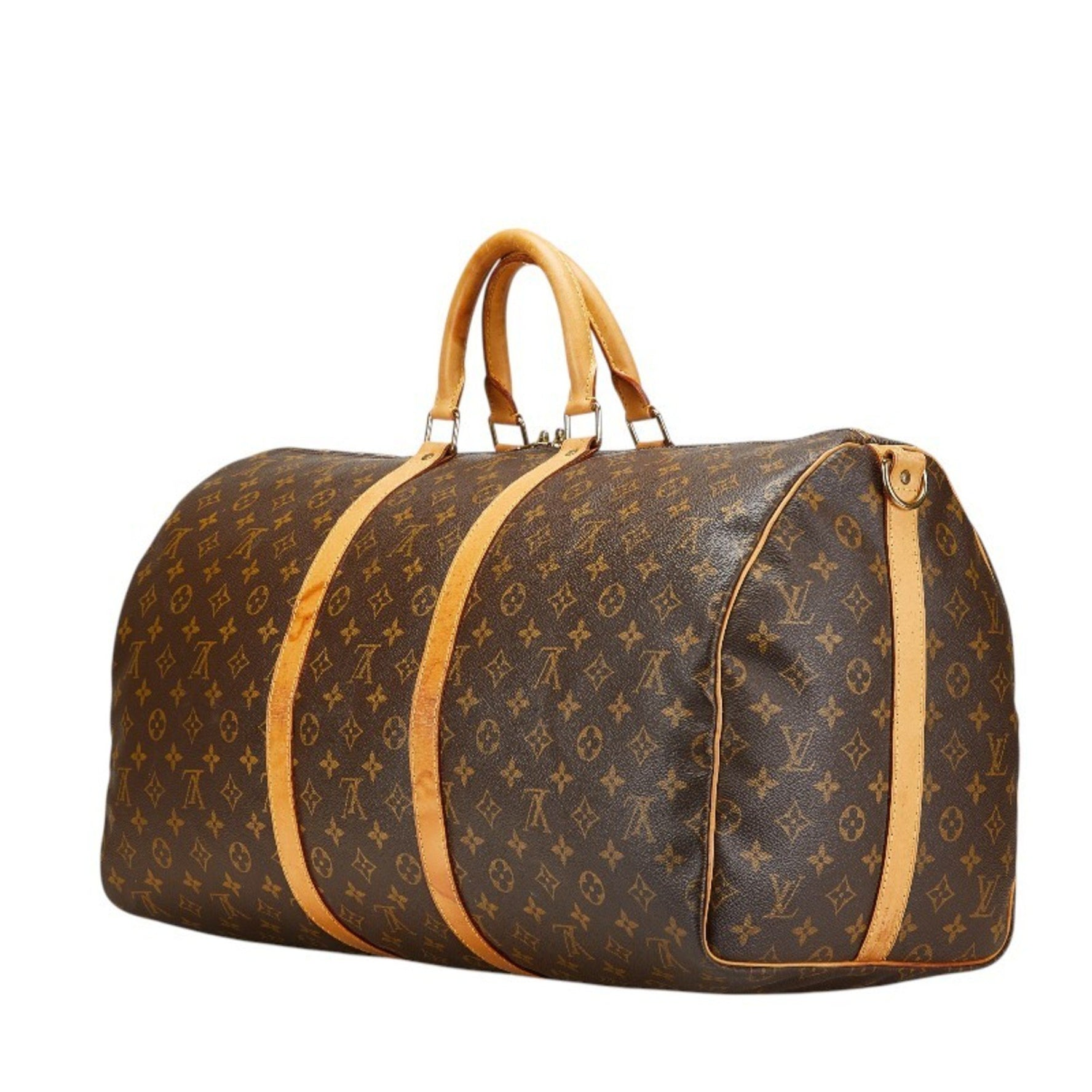 Louis Vuitton Monogram Keepall 55 Bandouliere Boston/Shoulder Bag, 2-Way, M41414, Brown PVC Leather, Women's, LOUIS VUITTON