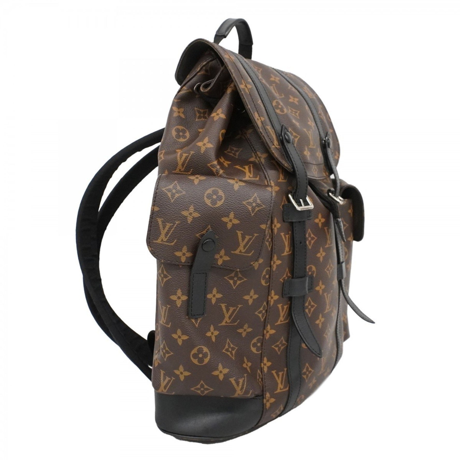 Louis Vuitton Monogram Macassar Christopher MM Backpack/Daypack M43735 Brown/Black for Men and Women