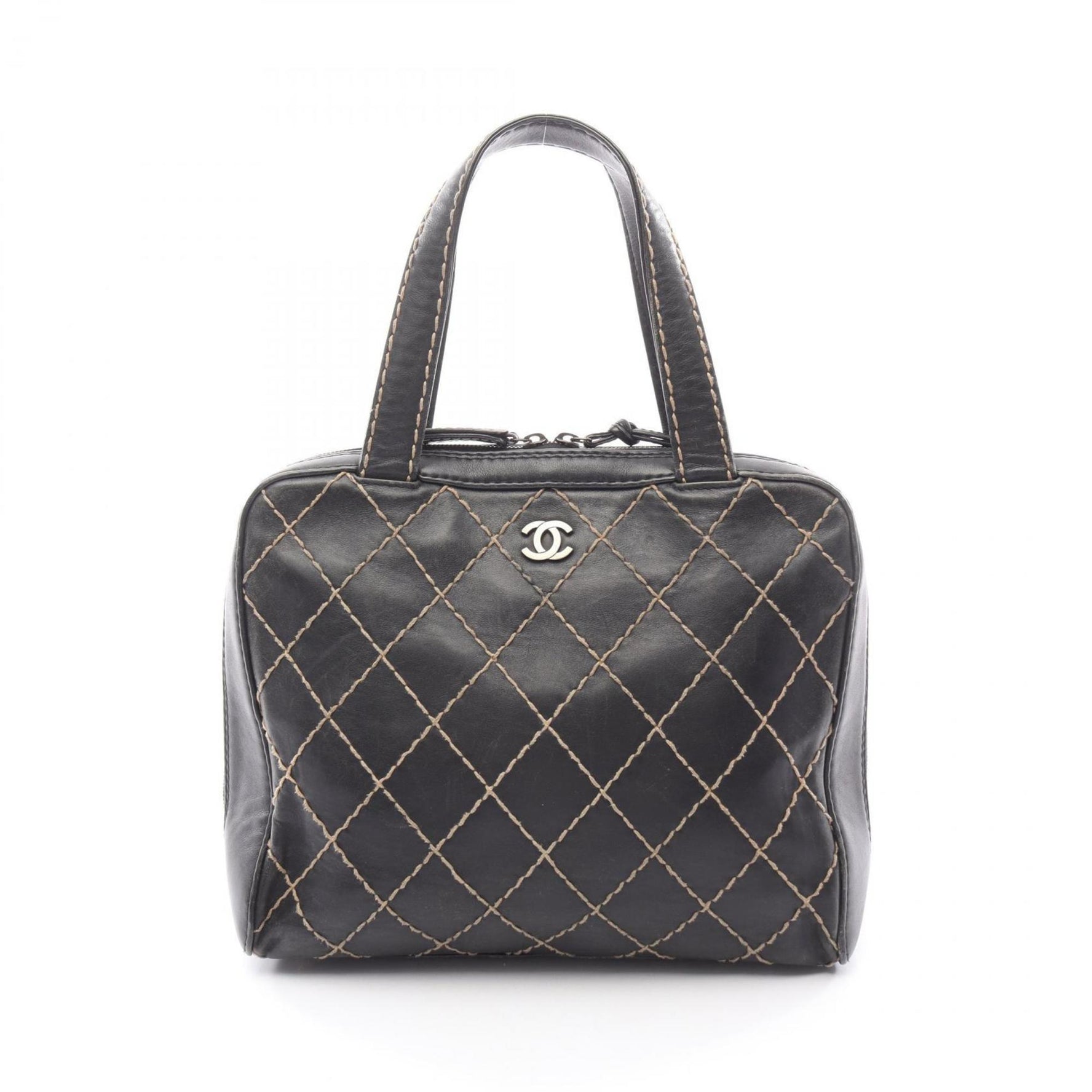 CHANEL Wild Stitch Handbag, Leather